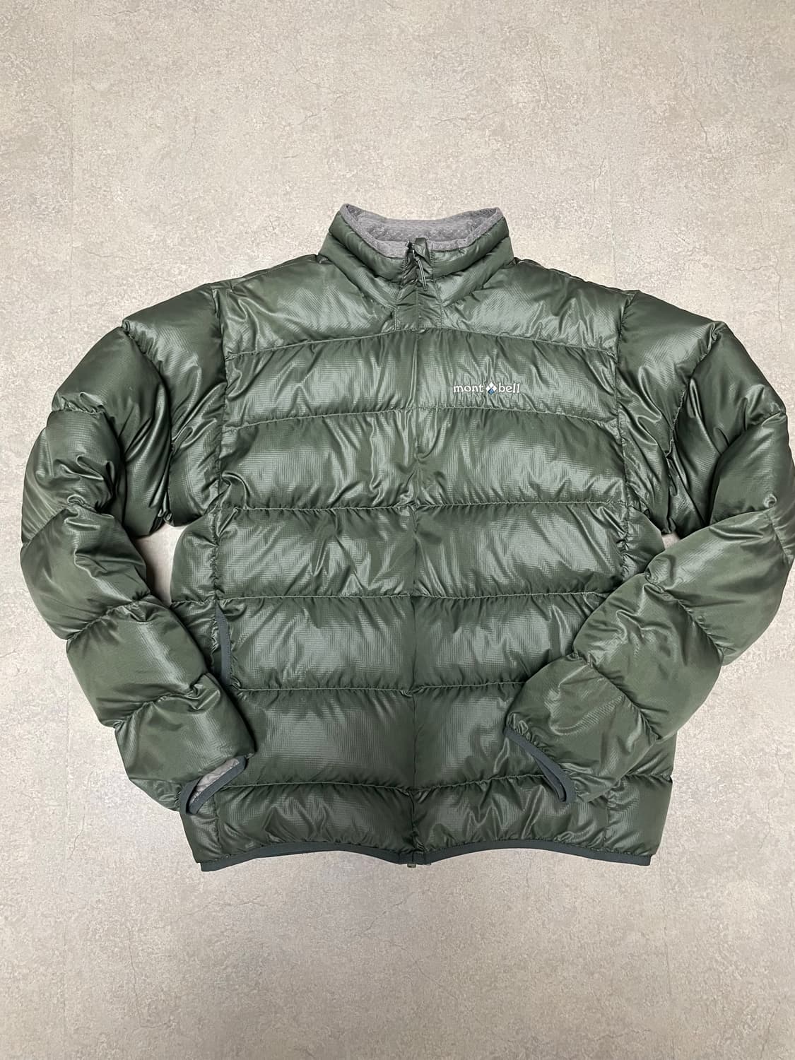 빈티지 몽벨 라이트 알파인 구스 다운 패딩 자켓 올리브 카키 상품이미지1