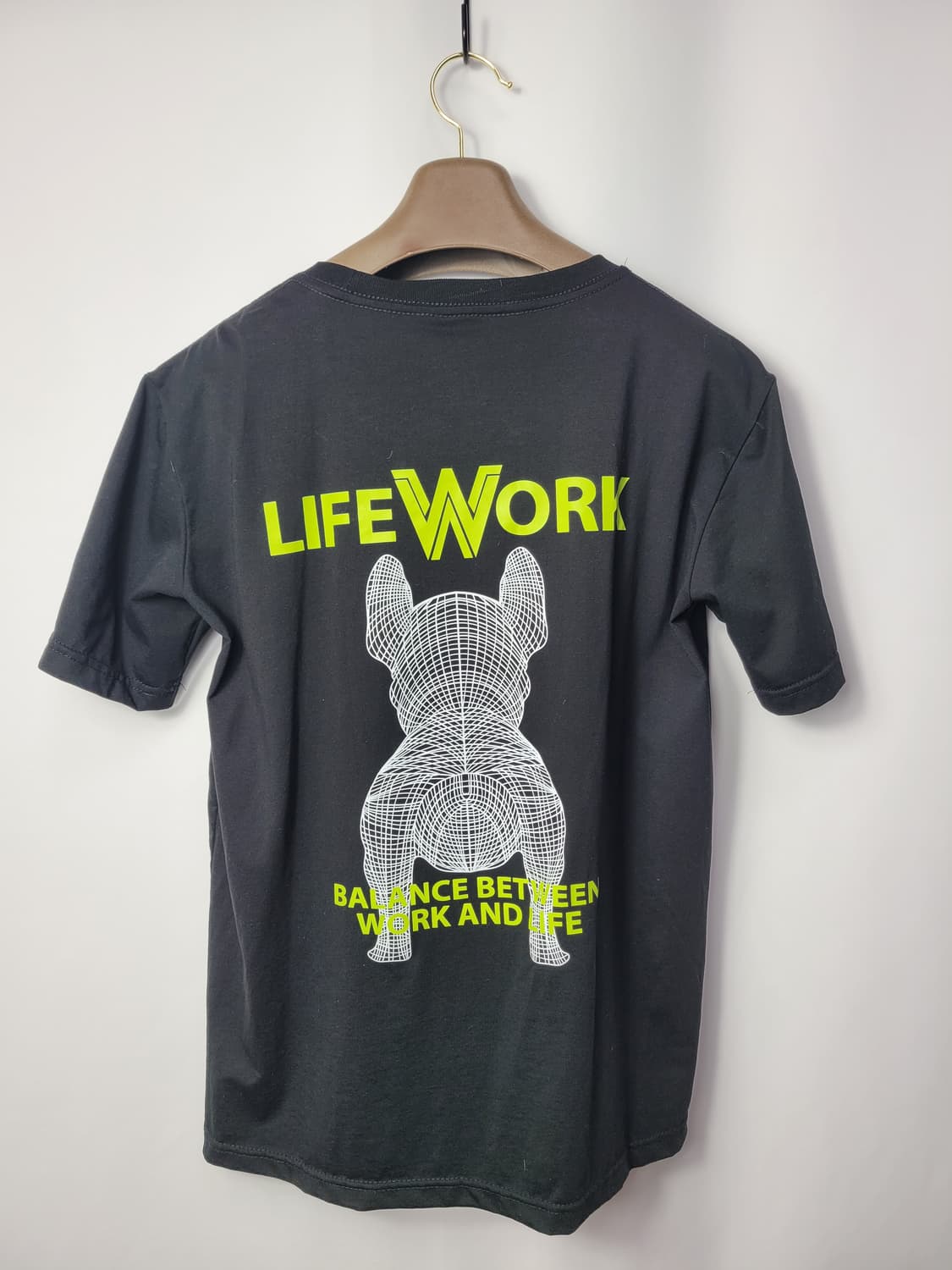 라이프워크 불독 로고 블랙 반팔 티셔츠 상품이미지2