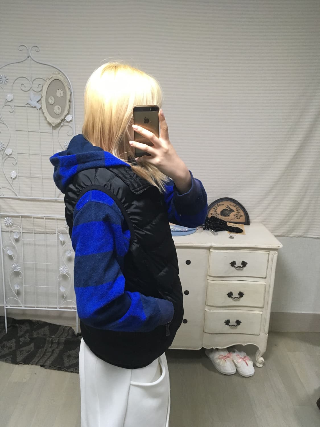 jpn vintage 블랙 패딩조끼 상품이미지4