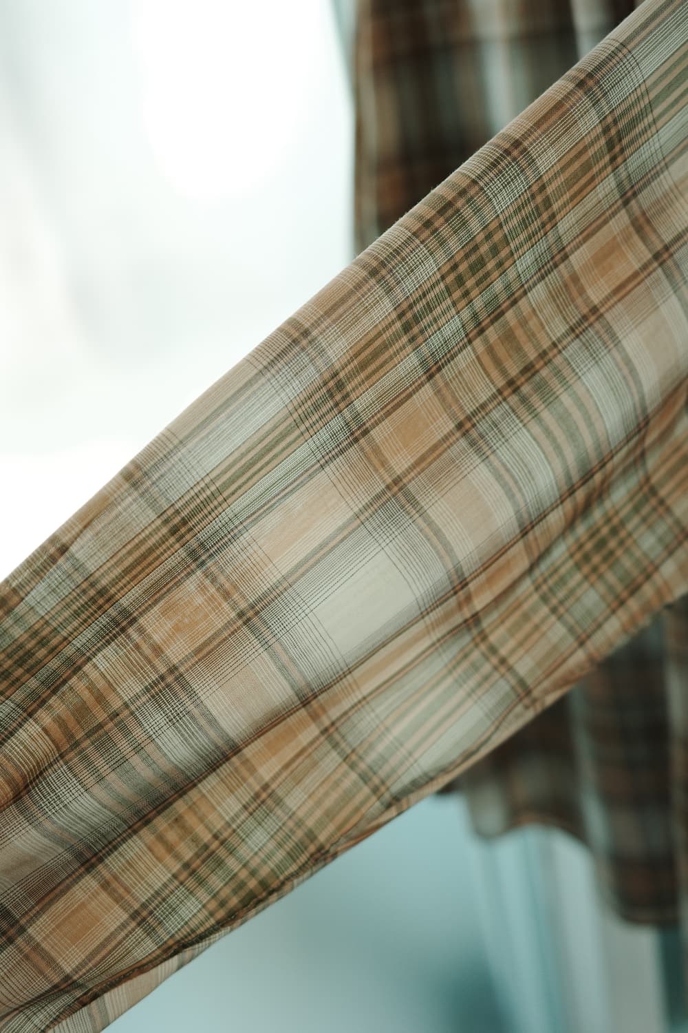 (5사이즈)오라리 슈퍼 라이트 울 체크 셔츠 브라운 상품이미지3