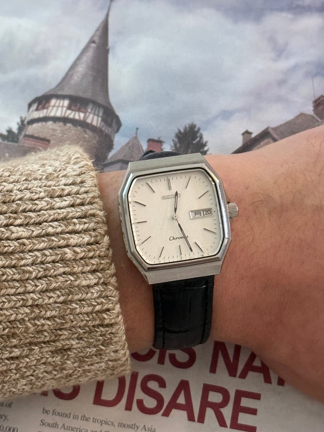 Seiko 세이코 Chronos Square 데이-데이트 상품이미지6