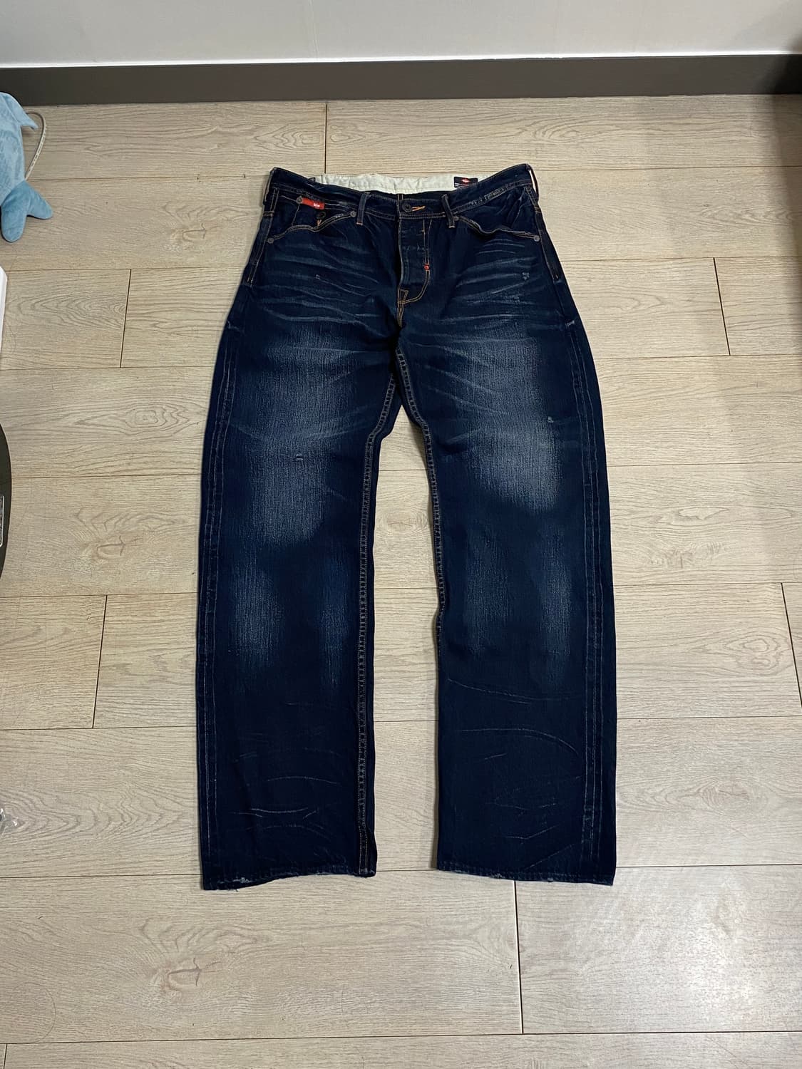 (32)Lee Cooper 빈티지 워싱 신치백 셀비지 데님 팬츠 상품이미지2