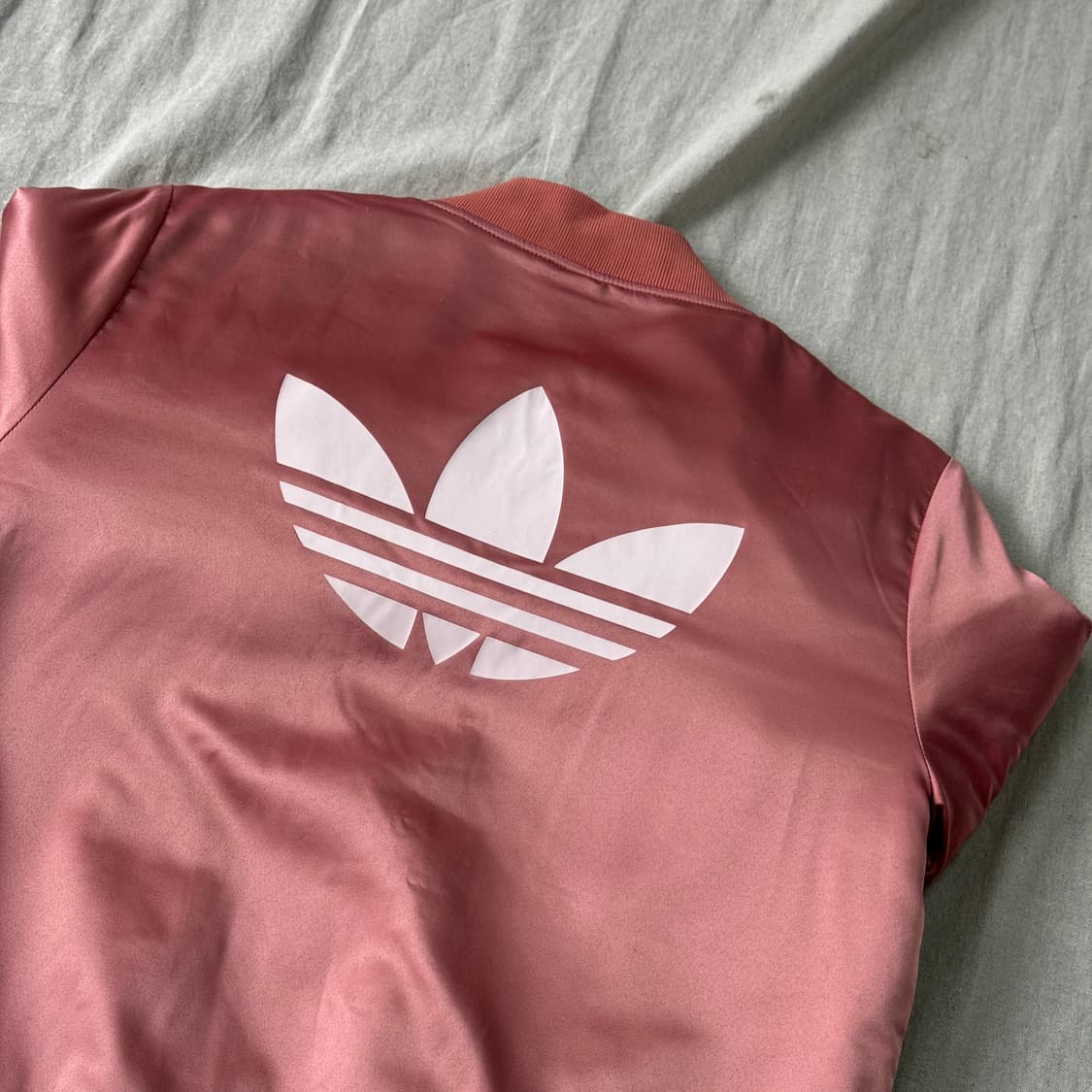 아디다스 파스텔핑크 백로고 봄버 사틴 자켓 95 상품이미지3