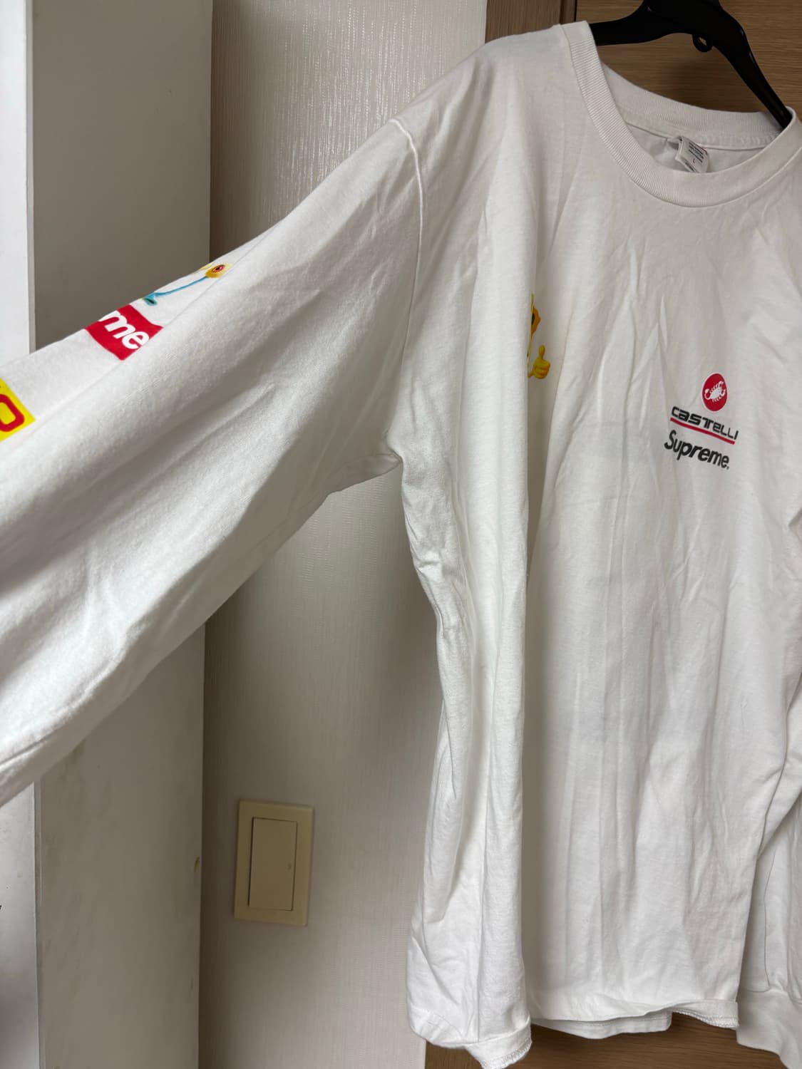 슈프림 스폰지밥 흰색 롱슬리브 L 상품이미지5