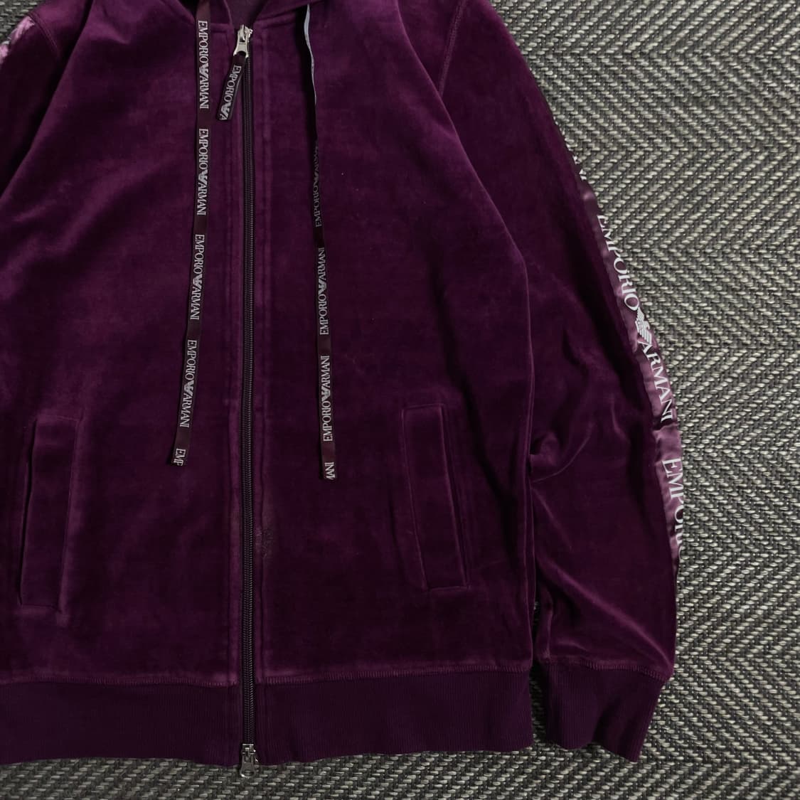 아르마니 y2k 아카이브 벨벳 후디 자켓 y 3897 상품이미지4