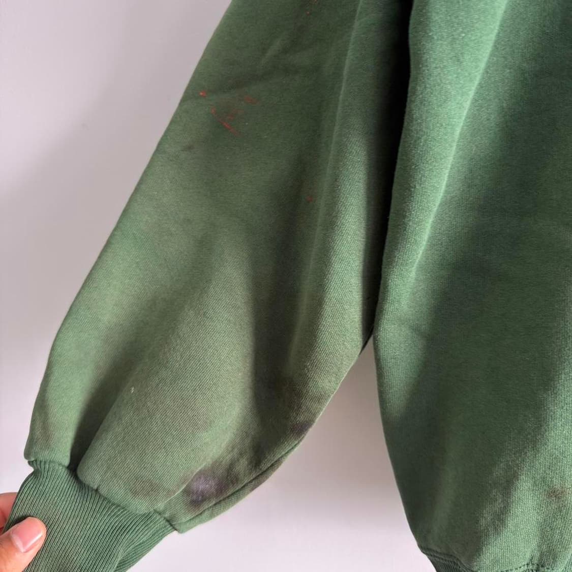 90s 러셀 애슬레틱 페이드 후드집업 그린 상품이미지5