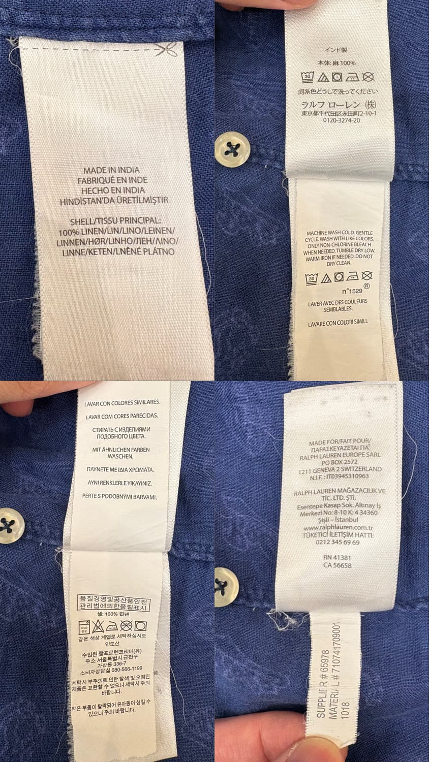 폴로 랄프로렌 린넨 멀티로고 반팔 셔츠 상품이미지10