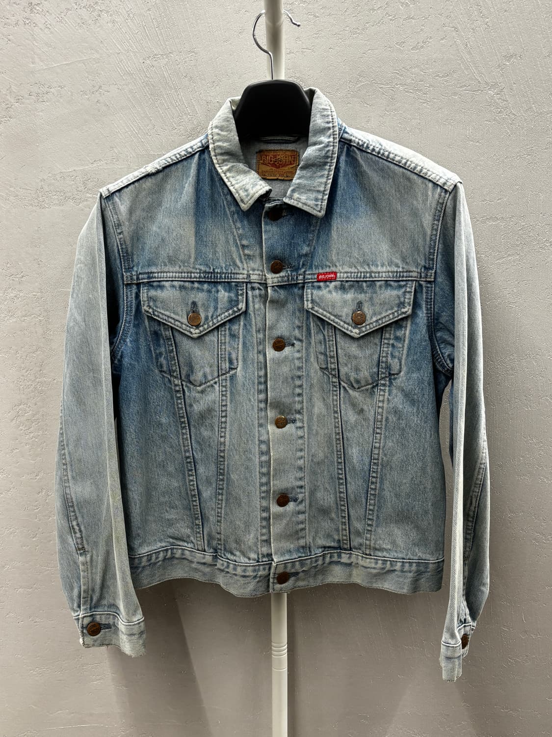 80”s vintage BIG JOHN 워싱 데님 자켓 L 상품이미지2