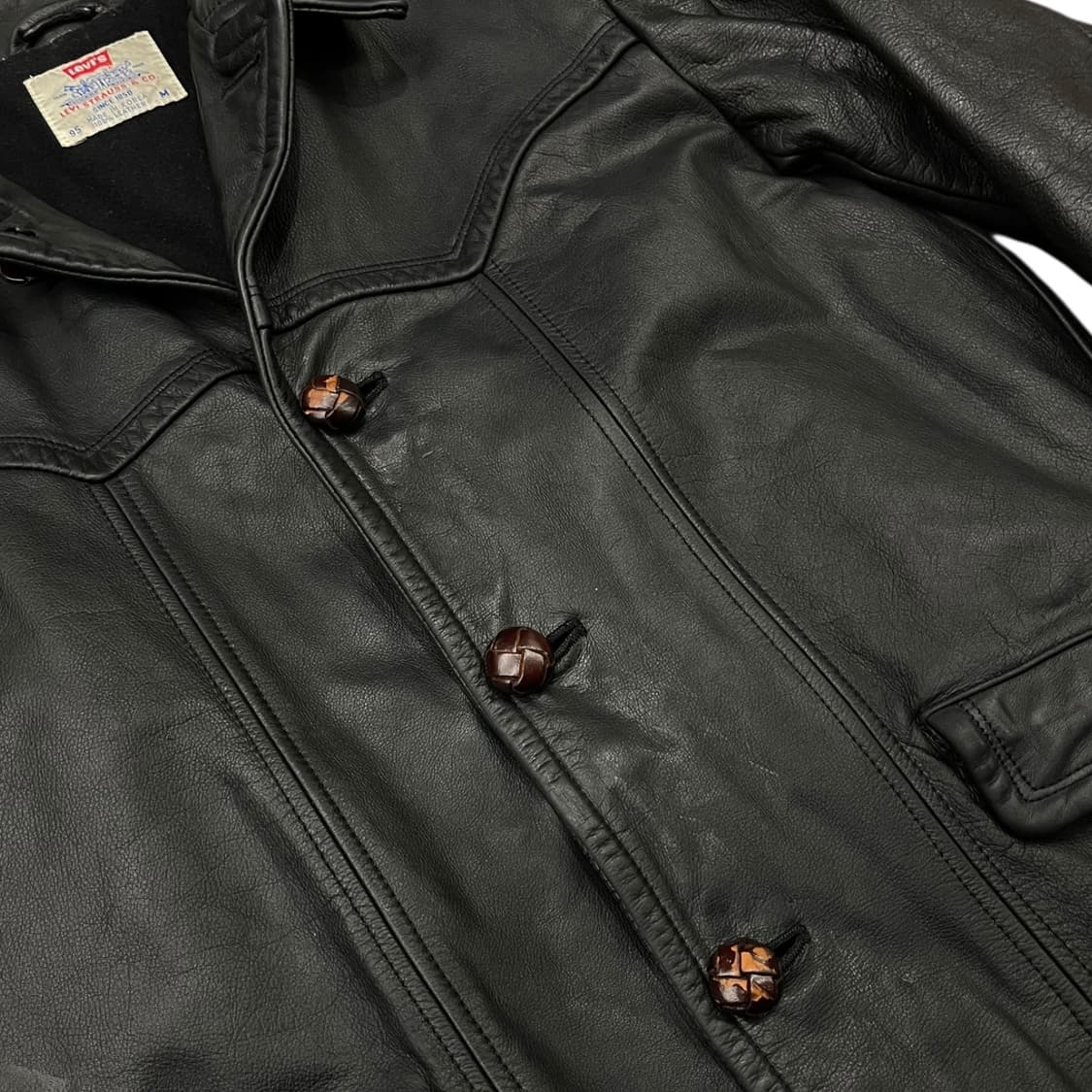 90s 리바이스 소 가죽자켓 상품이미지5