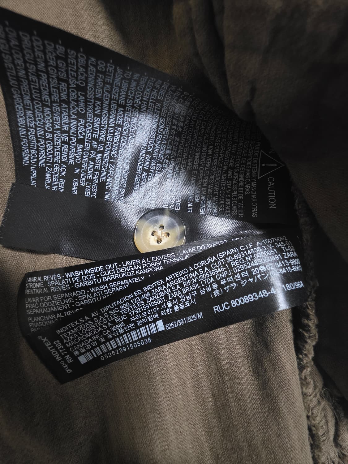 자라 코듀로이 후드 셔츠 자켓 M(100)사이즈 상품이미지8