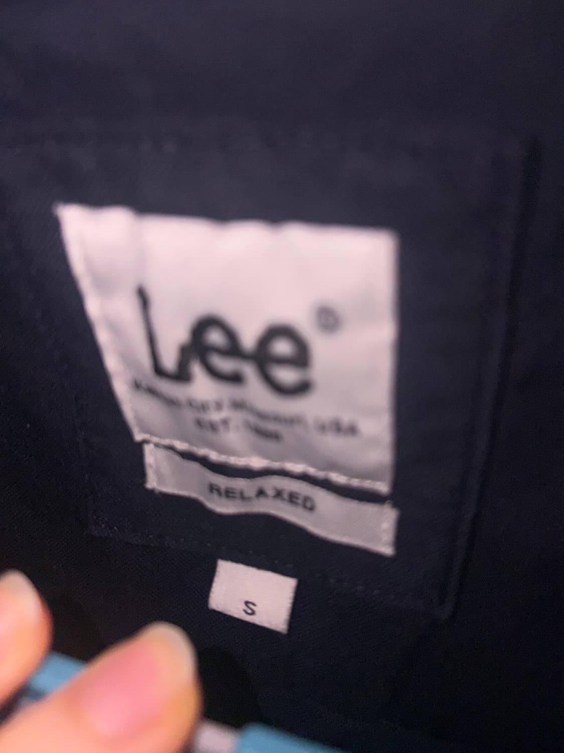 Lee 반팔 셔츠 네이비 상품이미지2