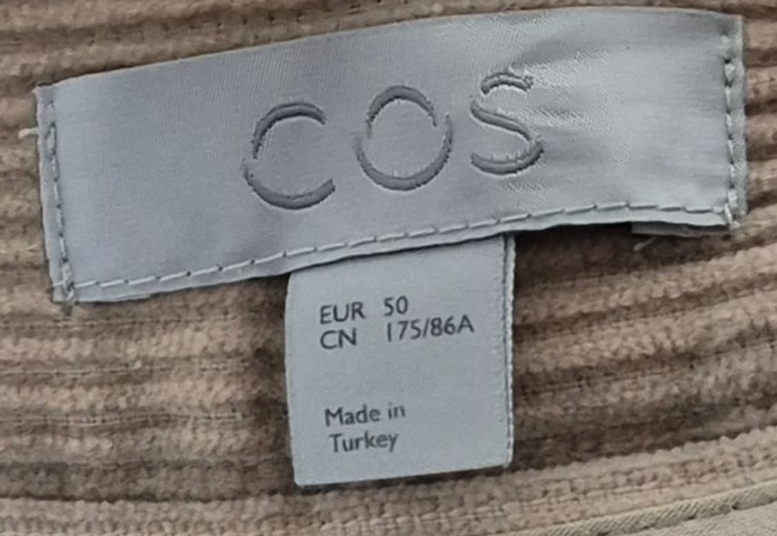 34-35) COS 코스 다크베이지 코듀로이 골덴 팬츠 상품이미지3