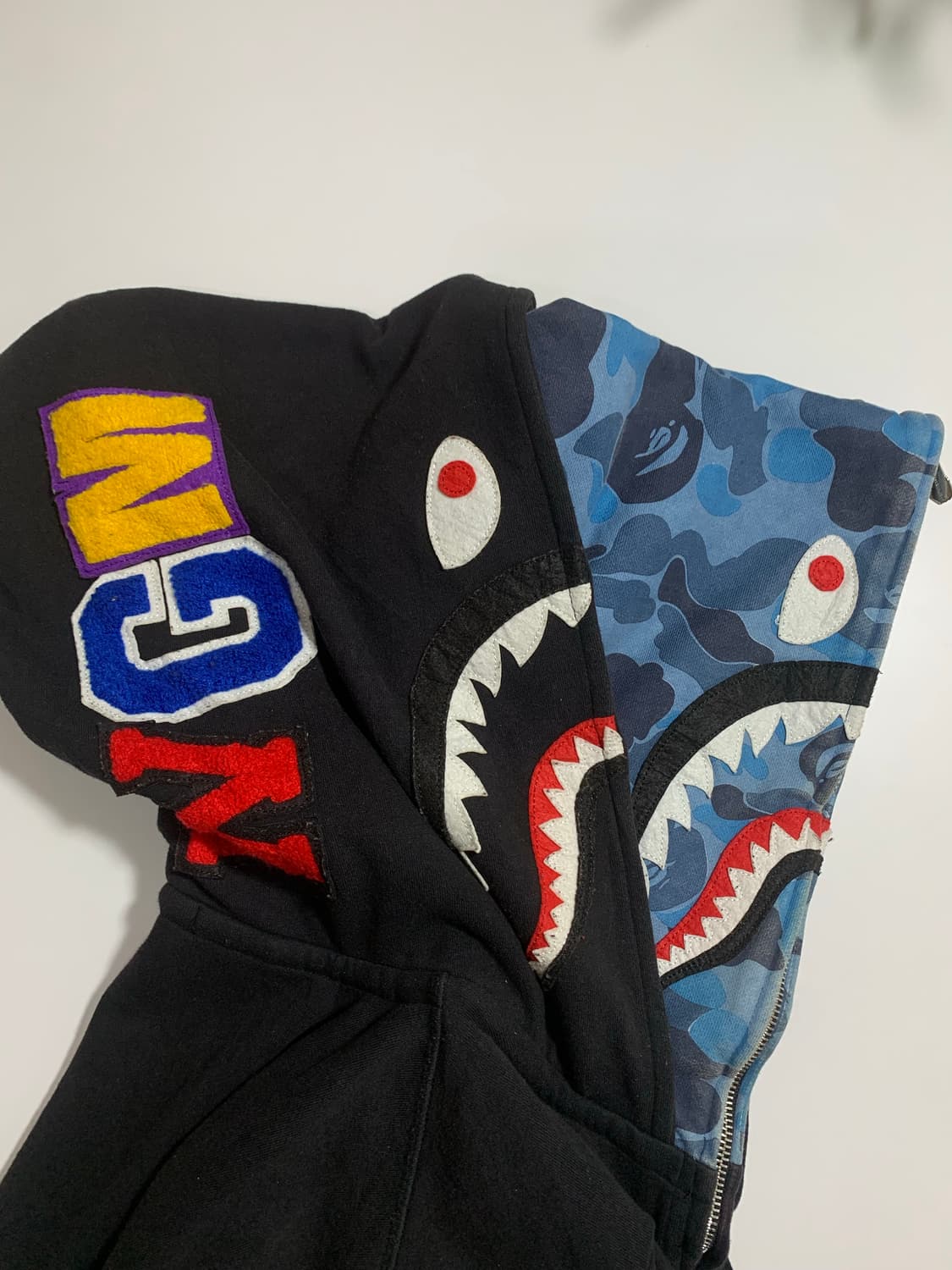 BAPE 샤크 후드집업 XL 블랙 상품이미지4