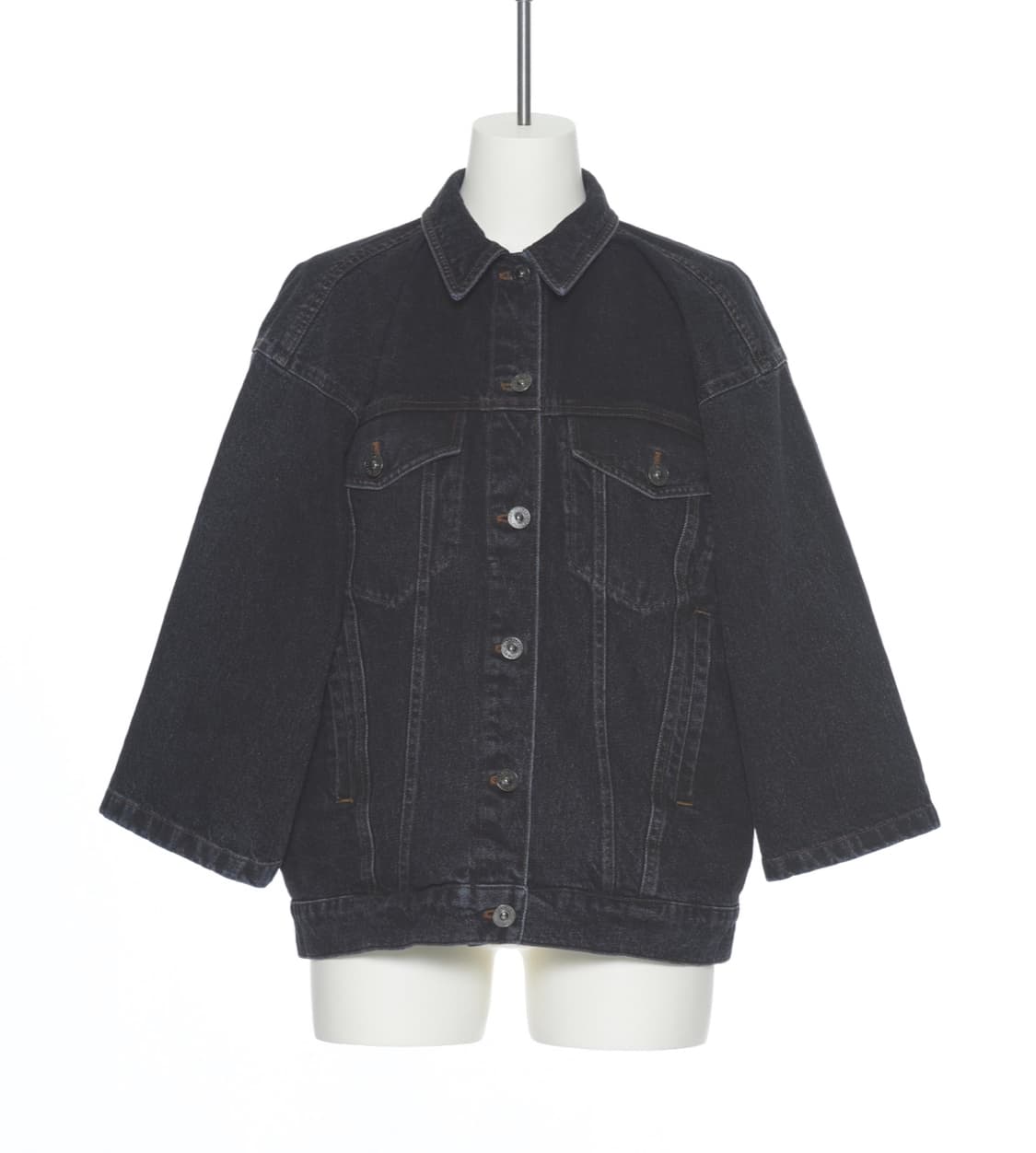 푸시버튼 블랙 KIMONO 데님 자켓 상품이미지2
