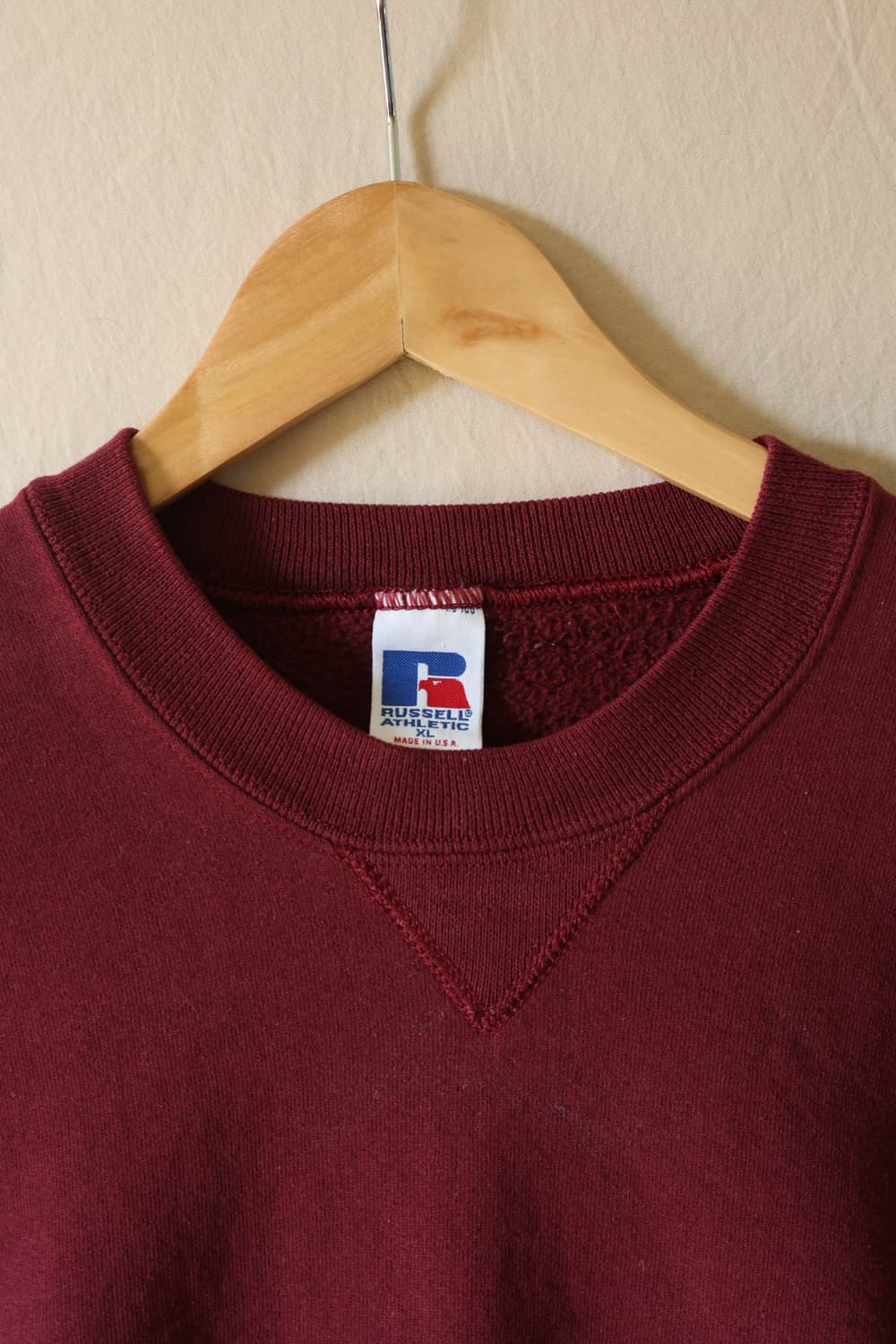 러셀 90s 맨투맨 스웻셔츠 버건디 XL 상품이미지2