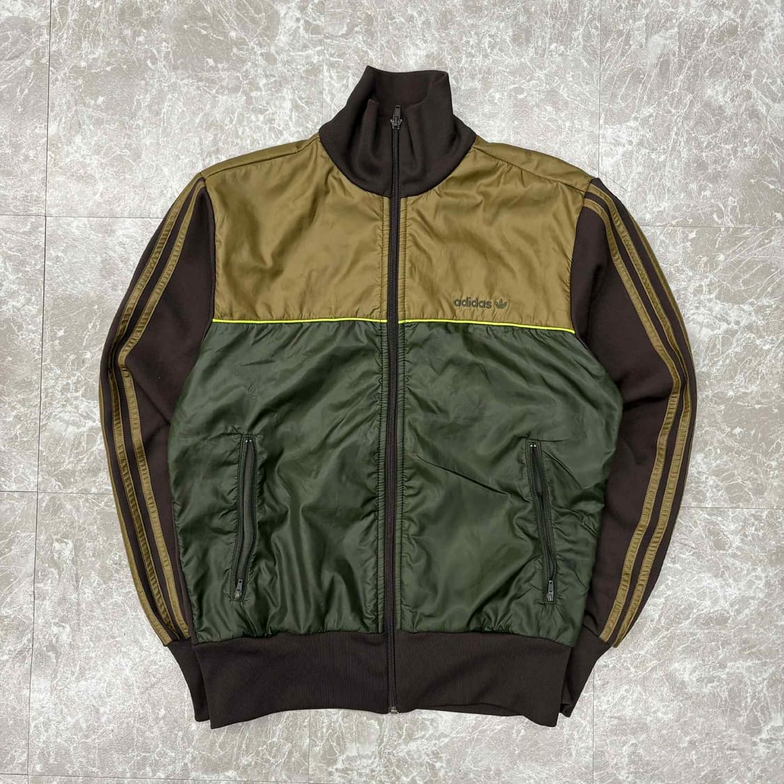 아디다스 초코브라운 핀터깔 트랙탑 희귀져지(S) 상품이미지2