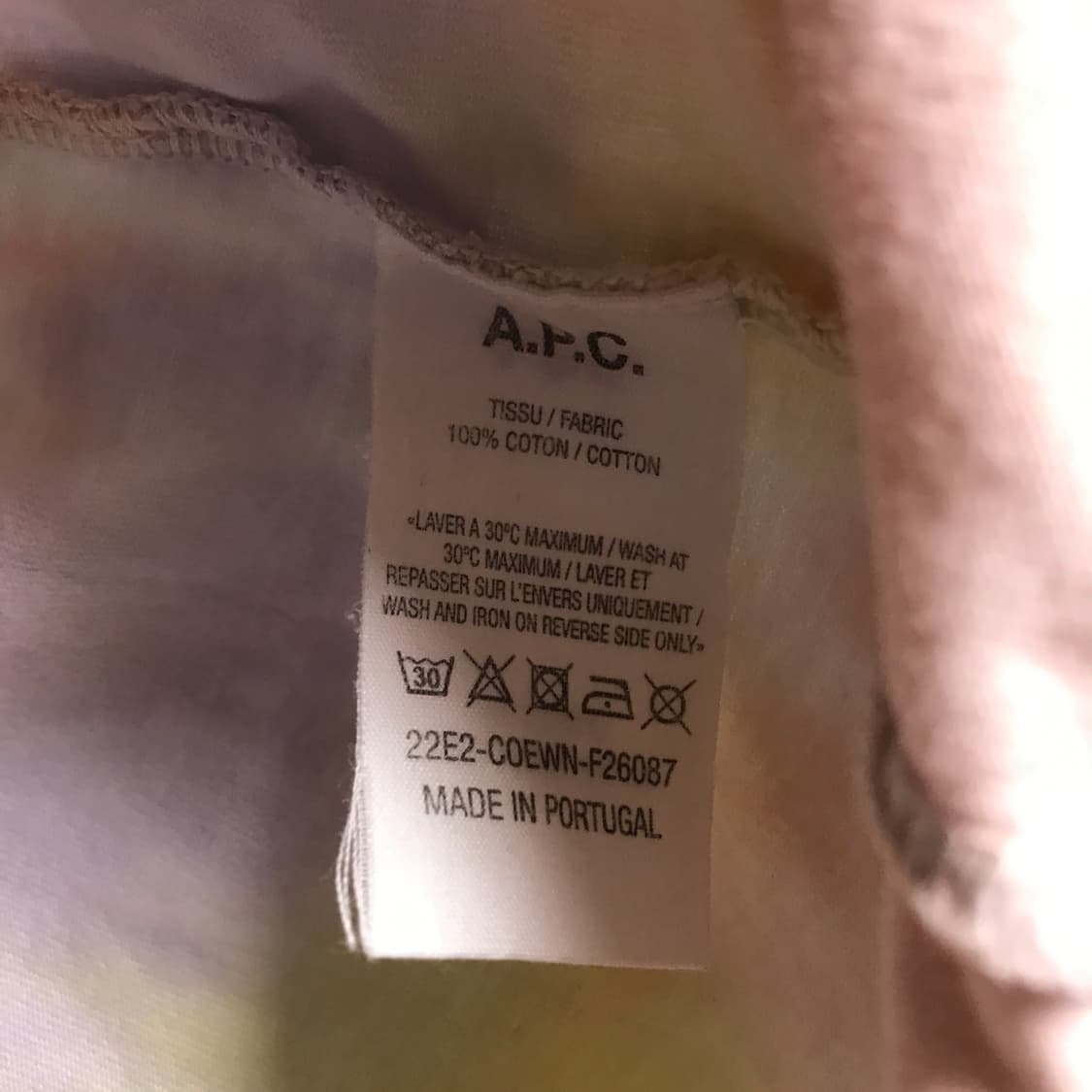 APC 아페쎄 타이다이 반팔 티셔츠 L 상품이미지6