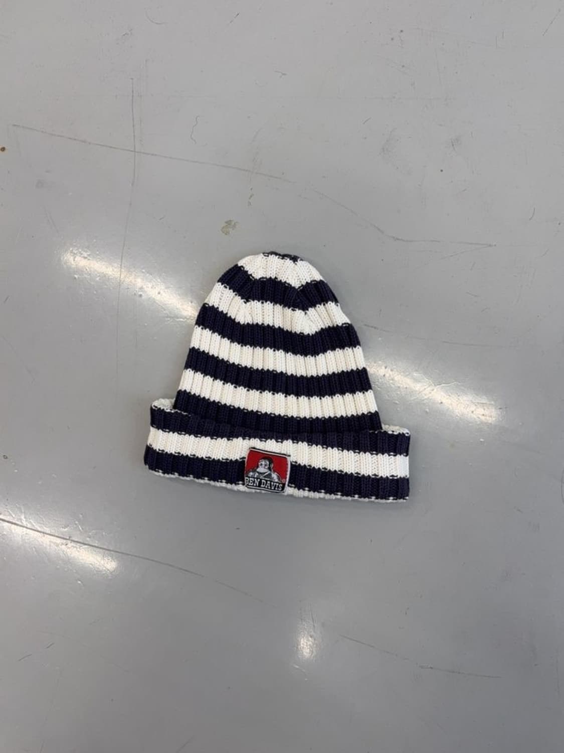 Ben Davis Navy Stripe Knit Beanie 상품이미지4