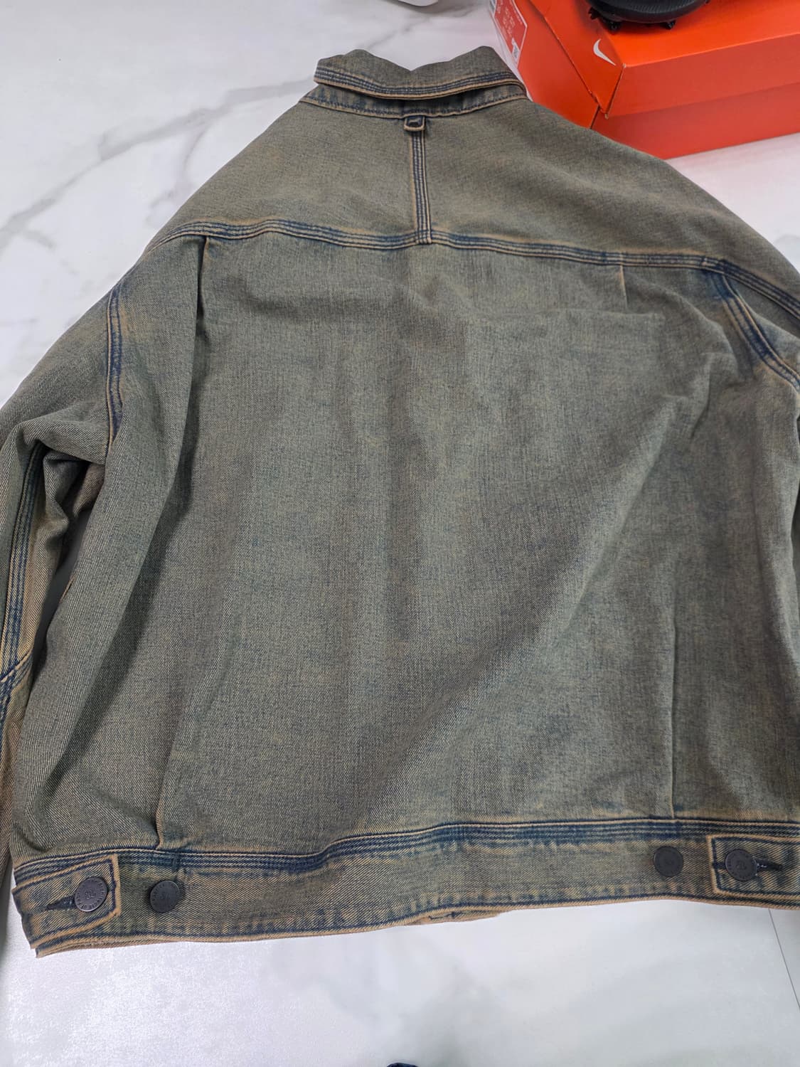 allegri washed denim jacket 상품이미지3