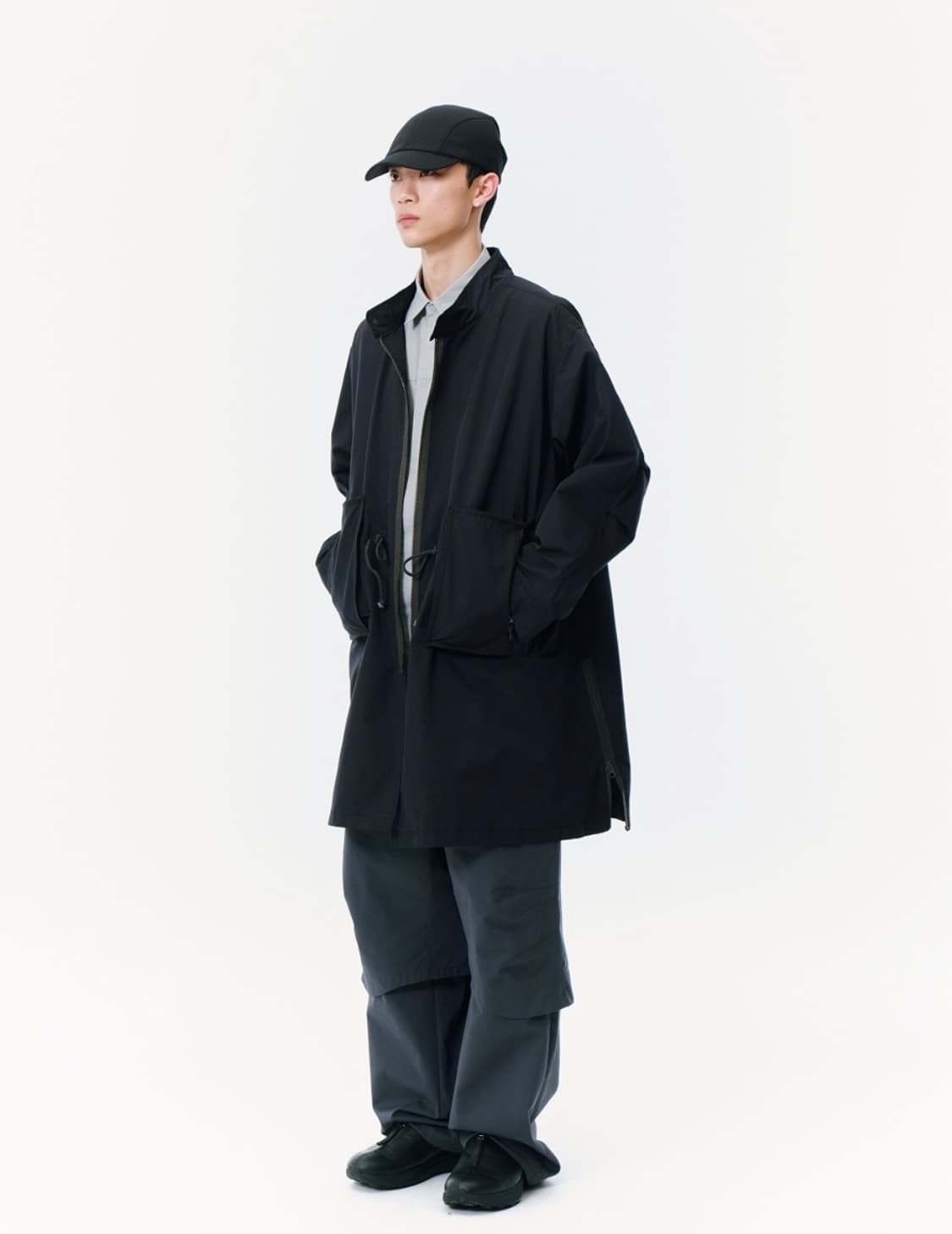 산산기어 지퍼 필드 파카 블랙 상품이미지1