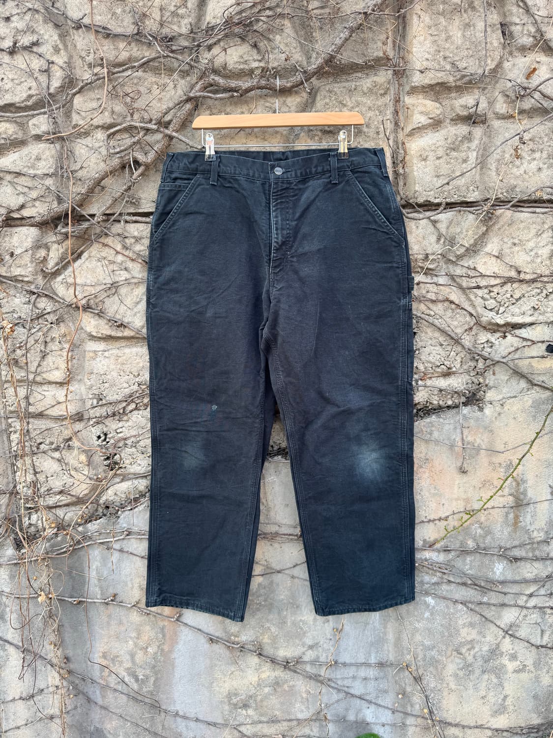 칼하트 빈티지 b111 blk 싱글니 카펜터 워크 팬츠 상품이미지1