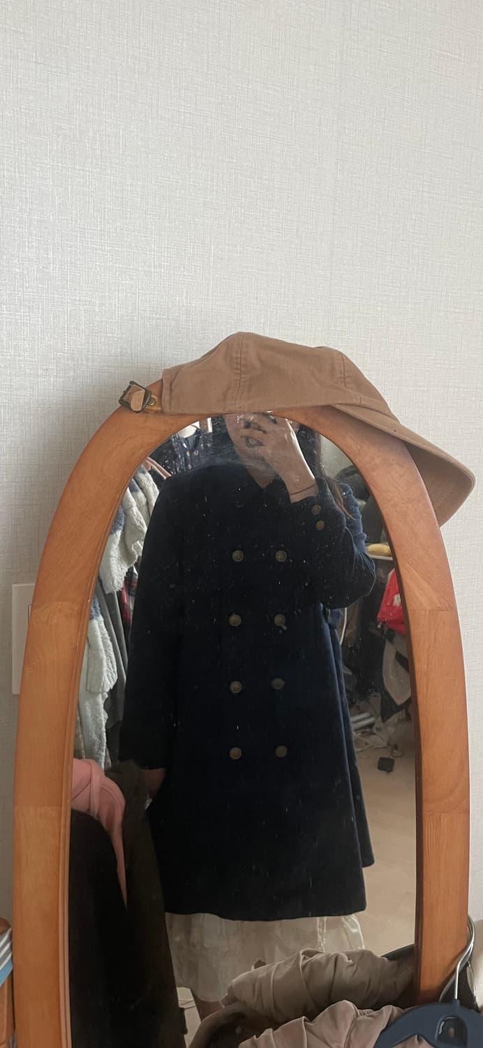 모리걸 빈티지 엑시즈팜 axes femme 네이비 코트 💙💛 상품이미지5