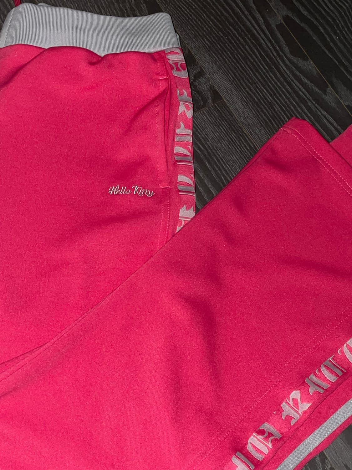 76s 06s 고전키티 헬로키티 핫핑크 트레이닝팬츠 키치 갸루 산리오 상품이미지3