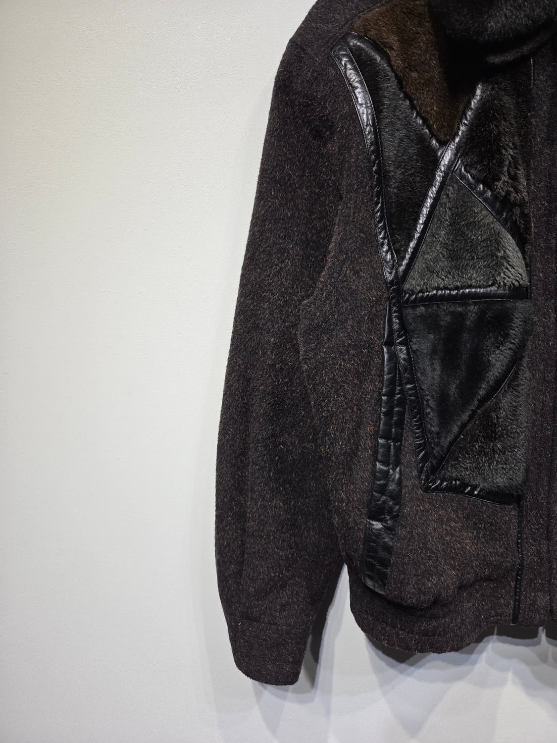 REDOX 레드옥스 울&소가죽 배색 패치워크 자켓 상품이미지4