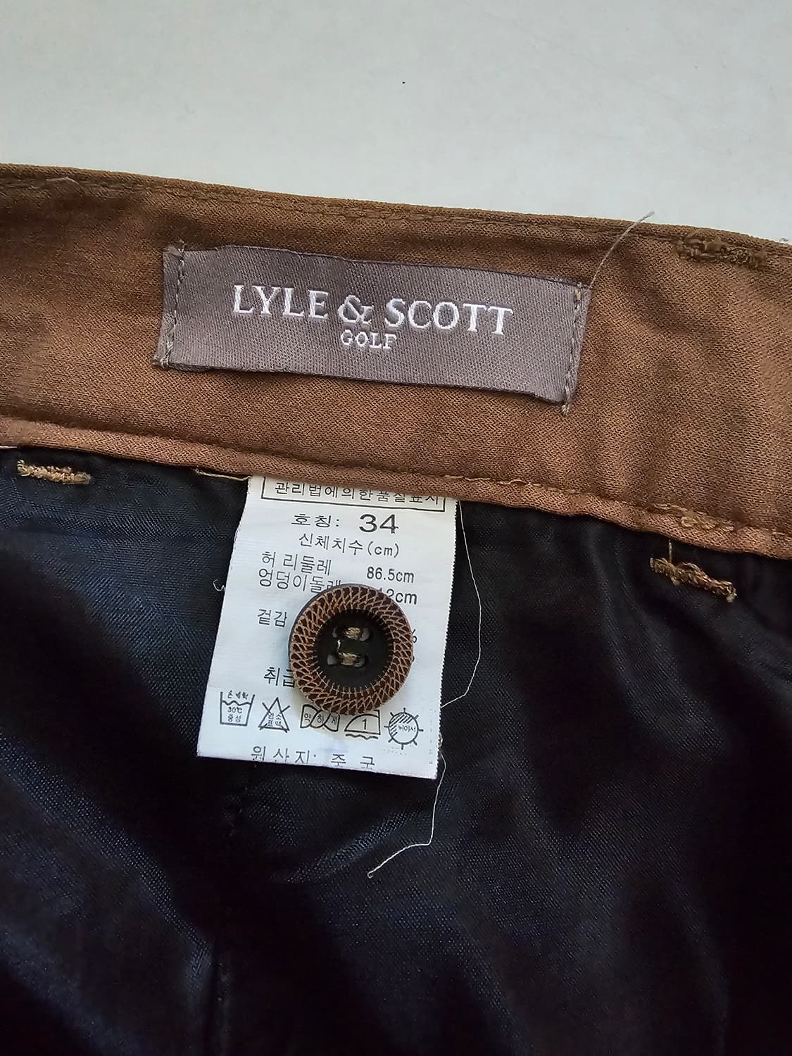 Lyle & Scott GOLF 브라운 치노 팬츠 (34)
 상품이미지5