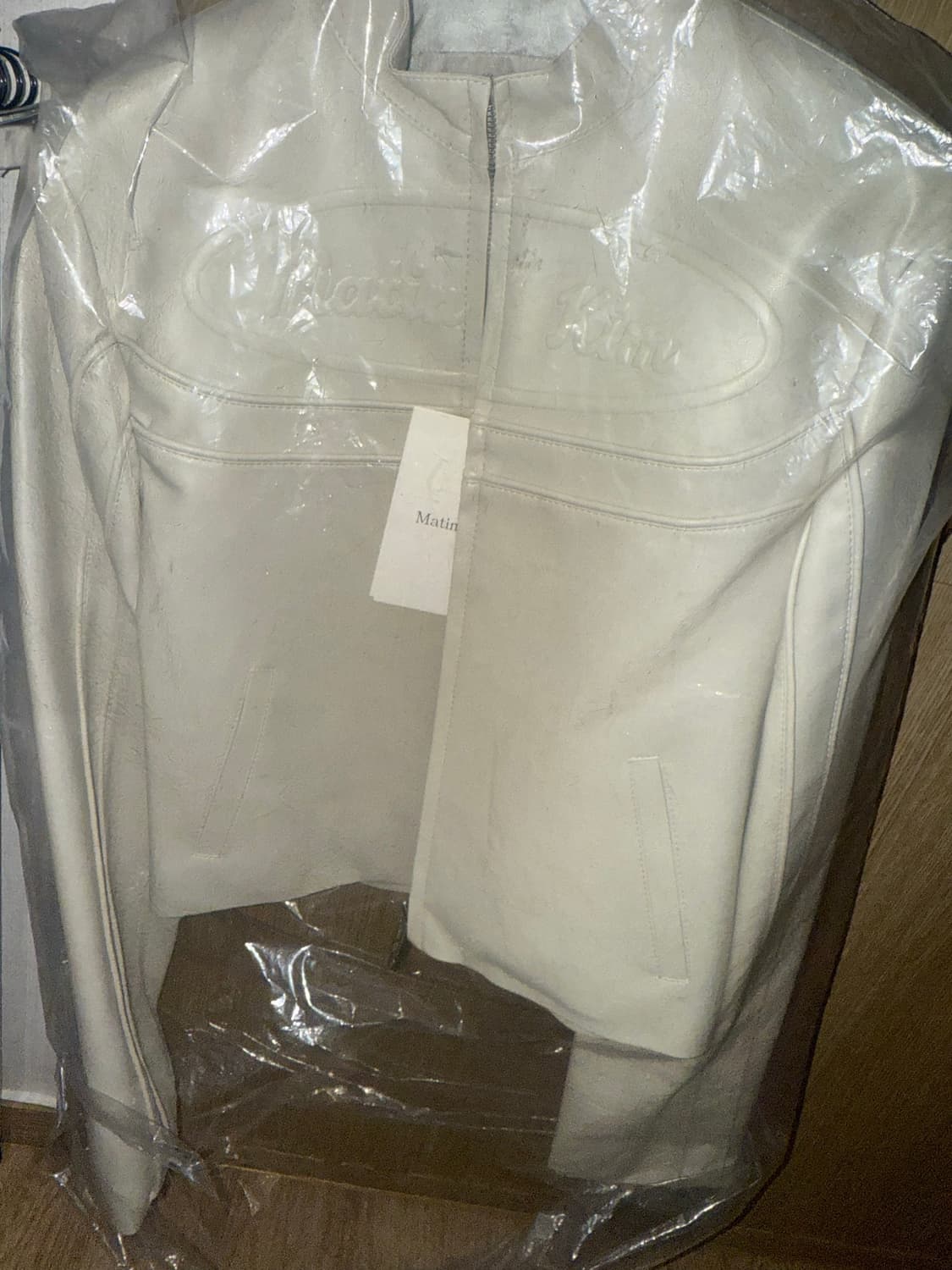 (텍미제거)마뗑킴 OVAL LOGO RACING LEATHER JUMPE 상품이미지2