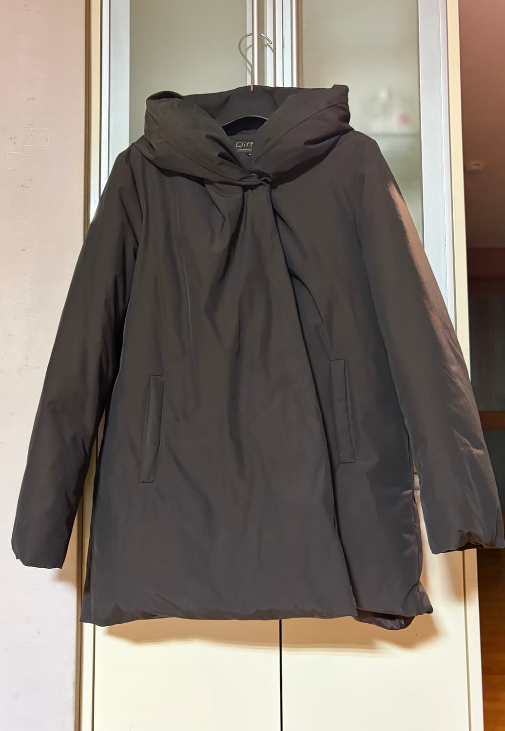 빈티지 모리 더블 미디 패딩 브라운 상품이미지1