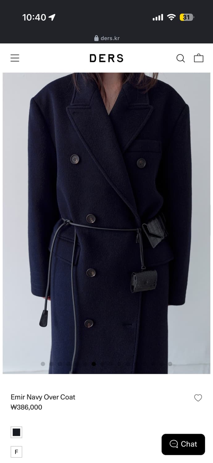 더스 DERS 네이비 오버코트 상품이미지5
