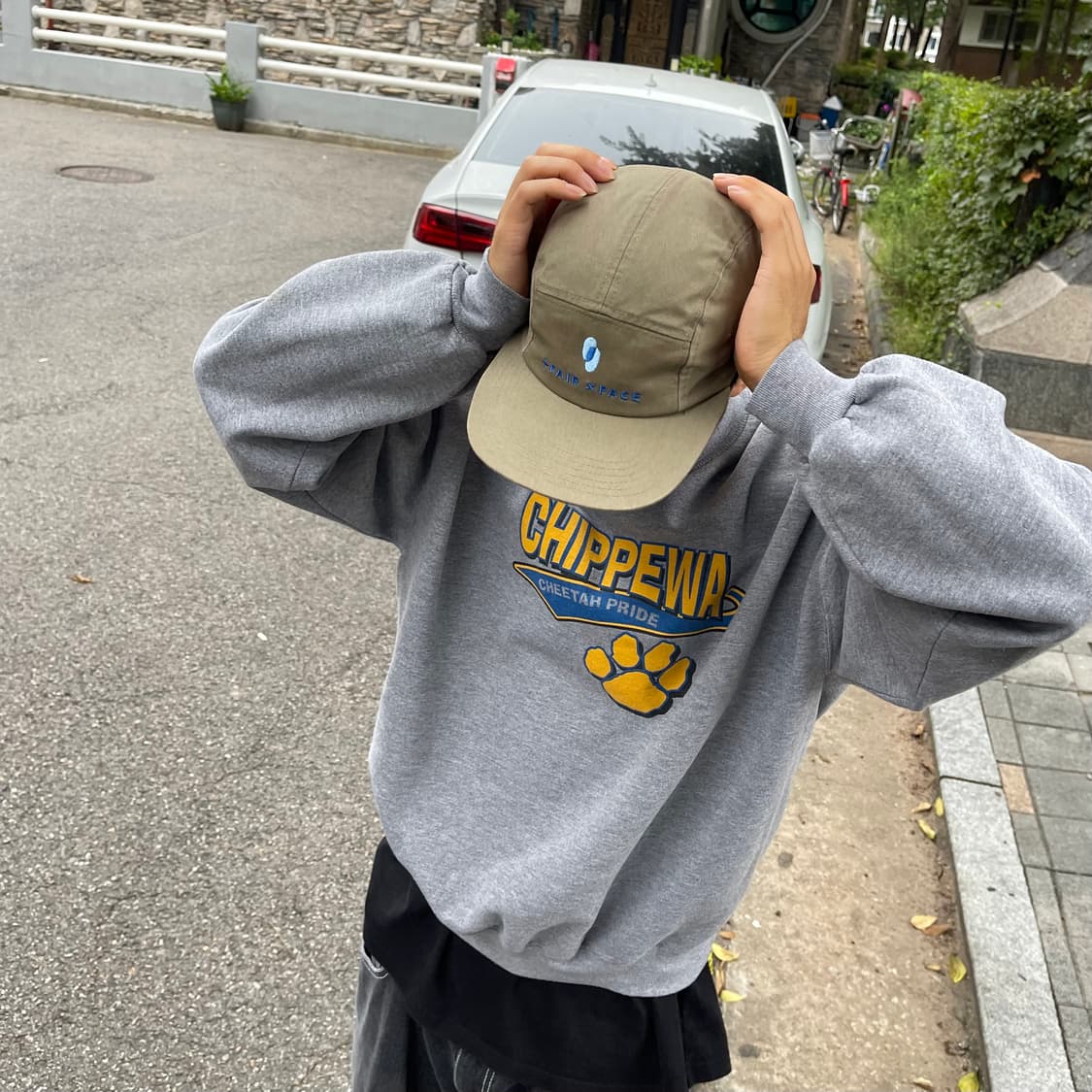 빈티지 카키 캠프캡 상품이미지1