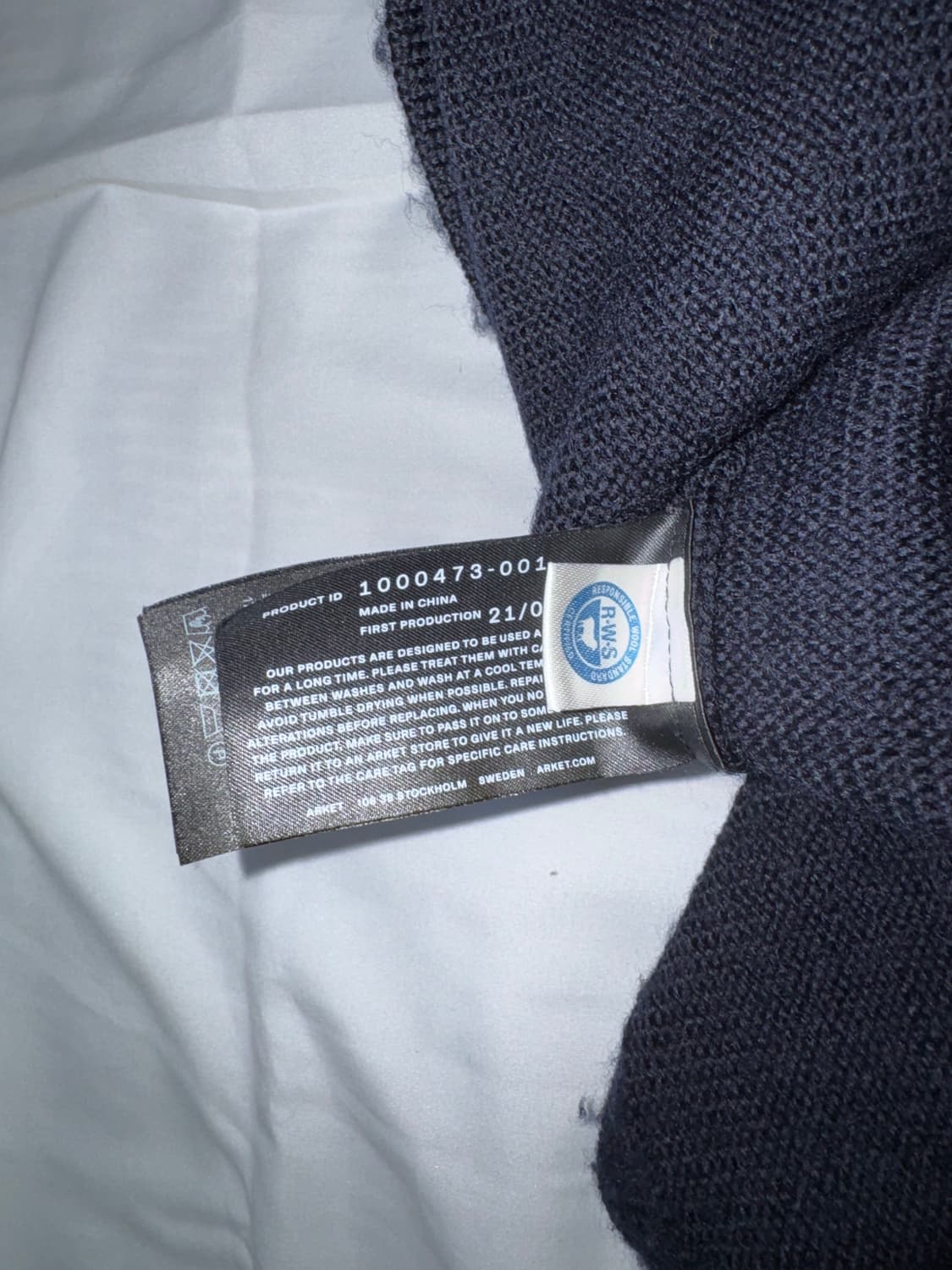 아르켓 헤어리 울 가디건 네이비 XL 상품이미지4