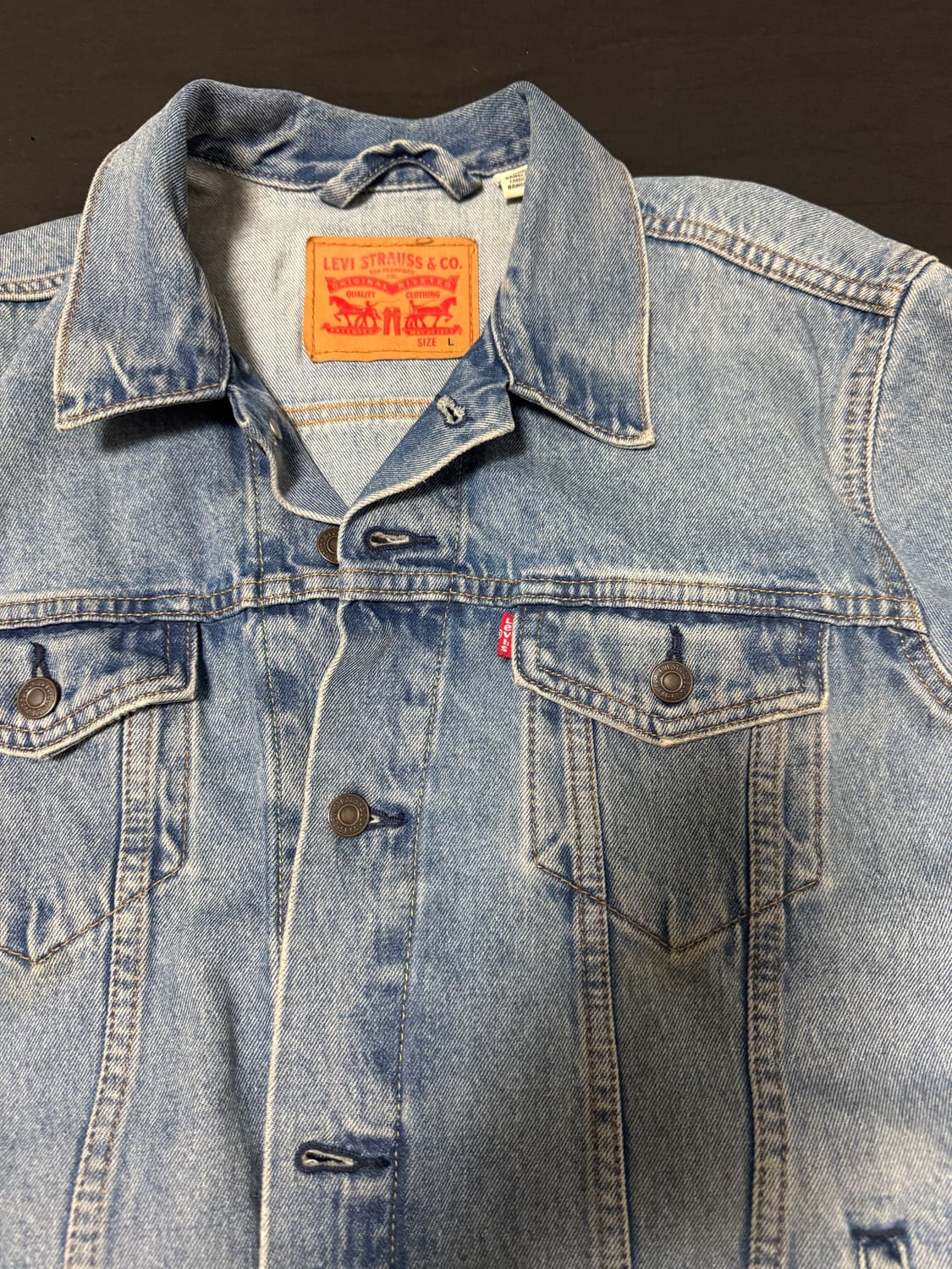 정품중고 리바이스 트러커 청자켓 L  상품이미지2