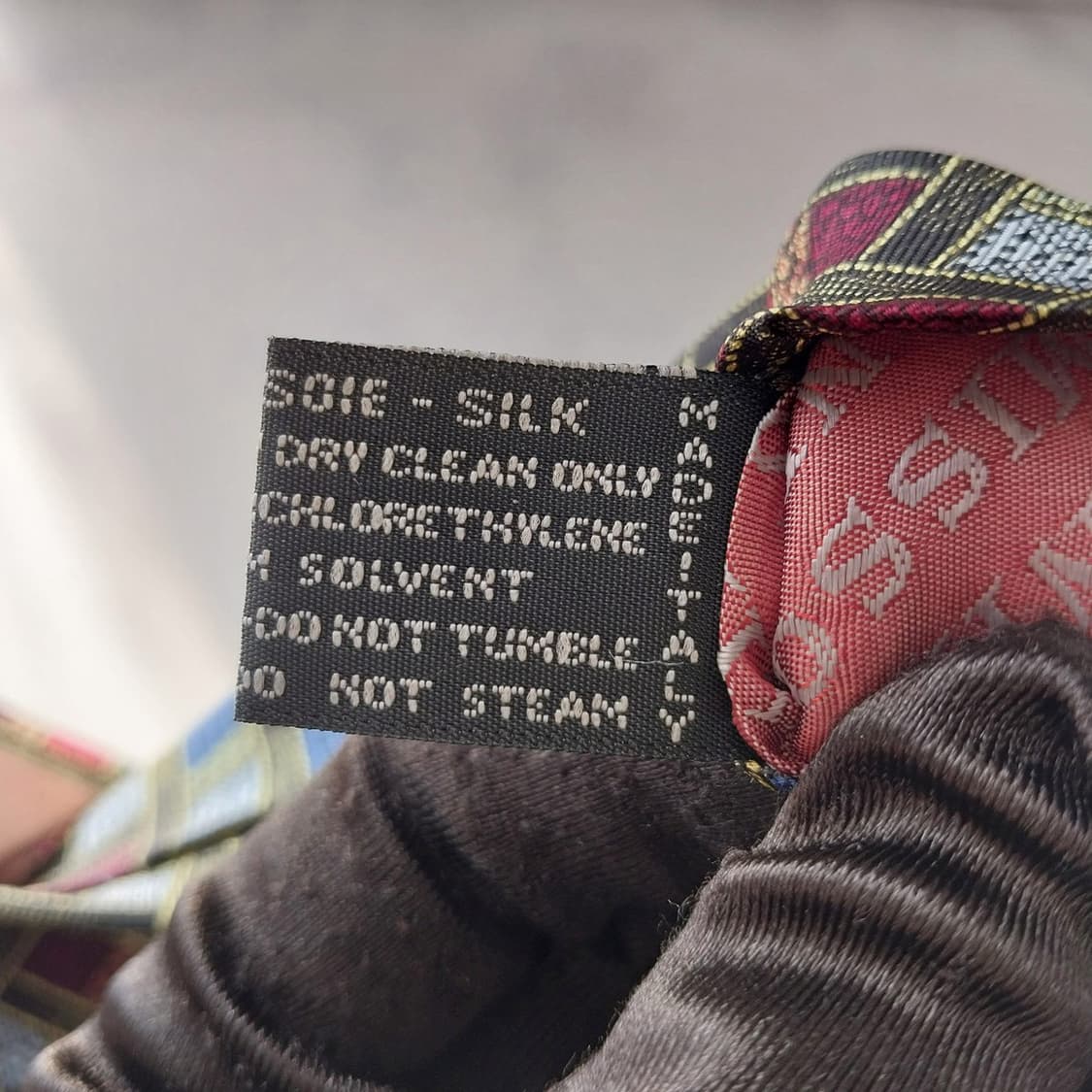 미쏘니 실크 지오메트릭 패턴 넥타이 9.5cm 새제품 K1533 상품이미지9