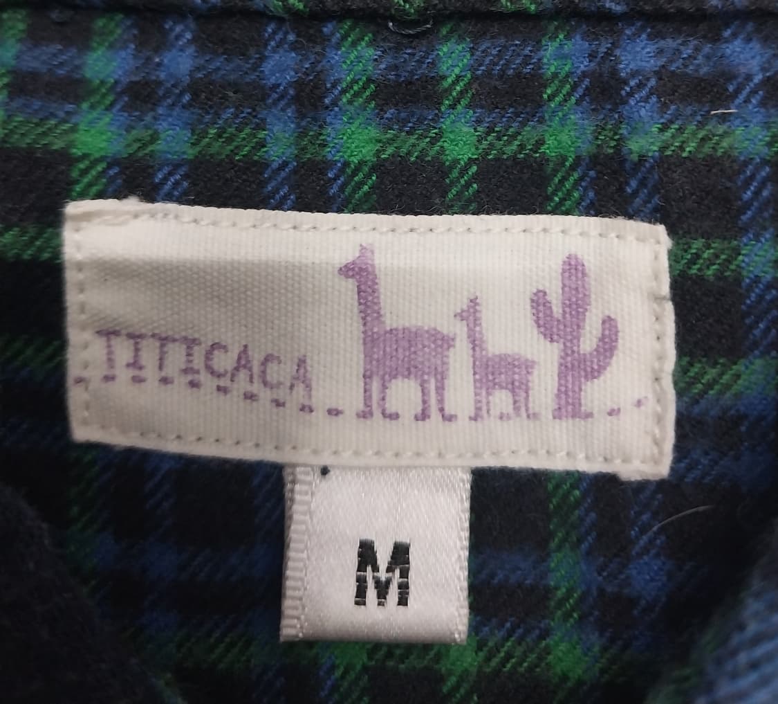 tititicaca 티티카카 패치워크 체크 롱 셔츠 M 상품이미지4