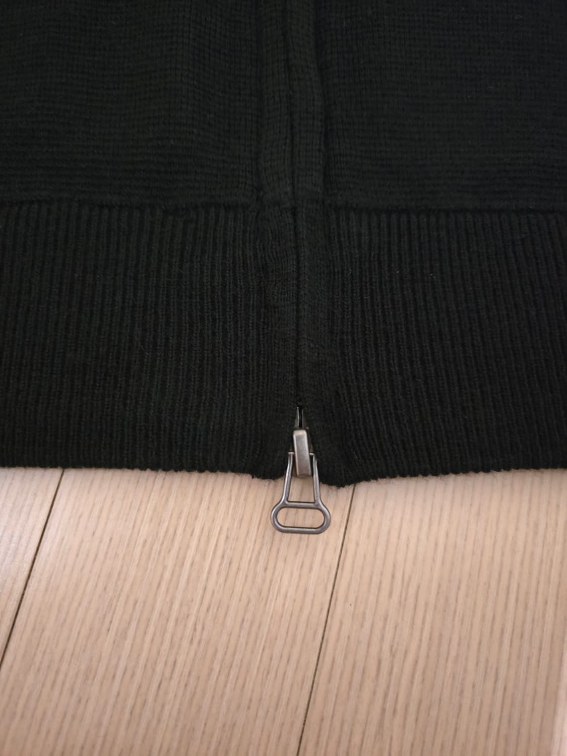 코르테이즈 니트 집업 블랙/그레이 S 상품이미지4