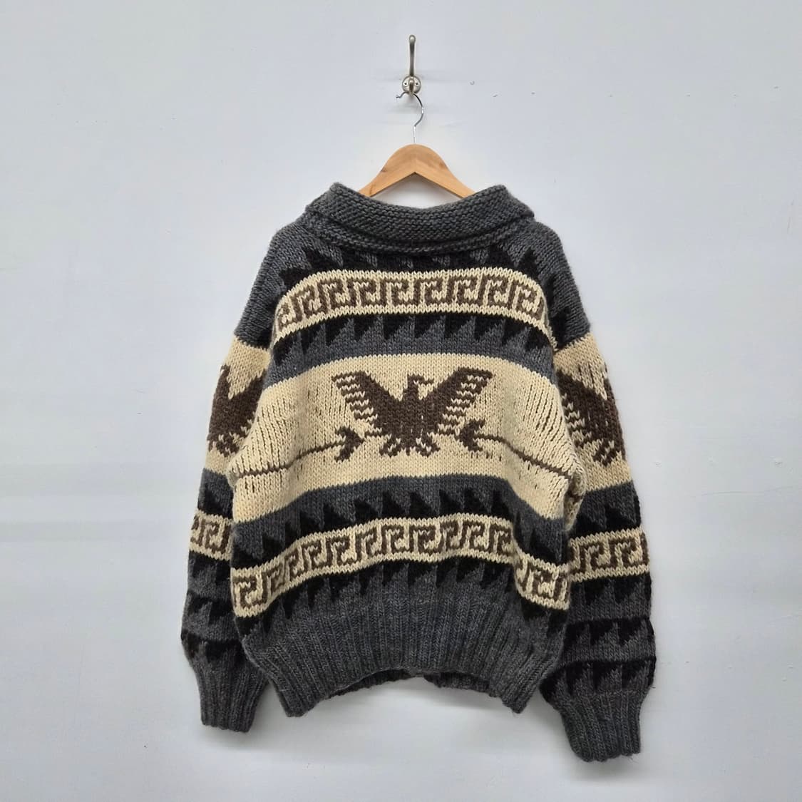 빈티지 코위찬 집업 니트 가디건 남성 2XL 상품이미지6