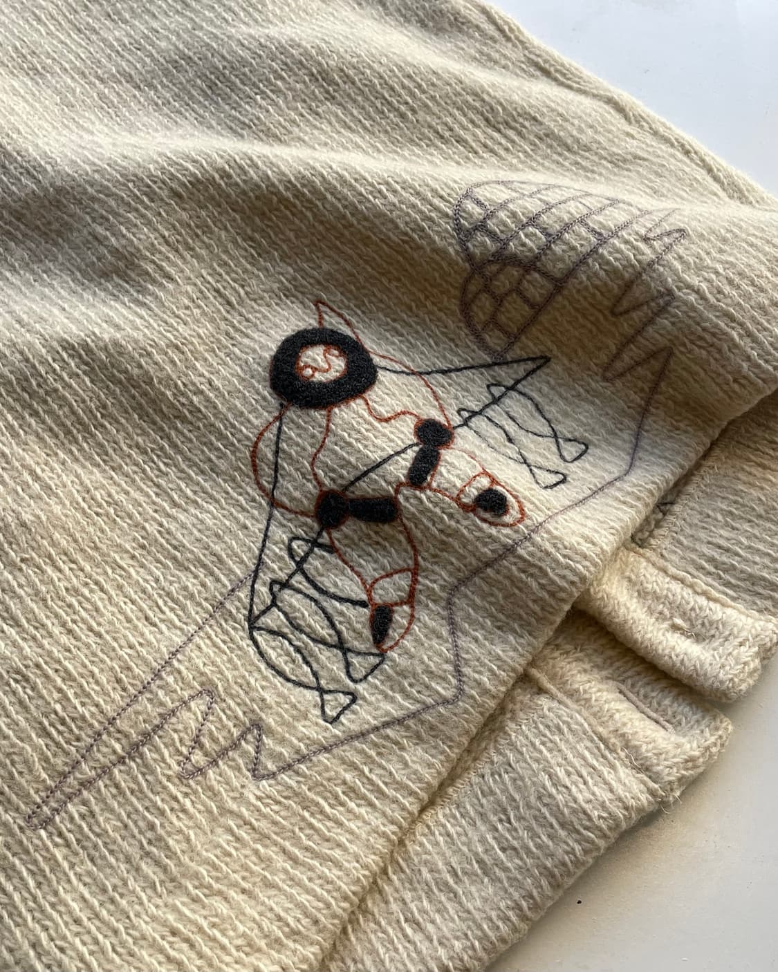 70s Canadian “Inuit” Heavy wool Sweater 상품이미지10