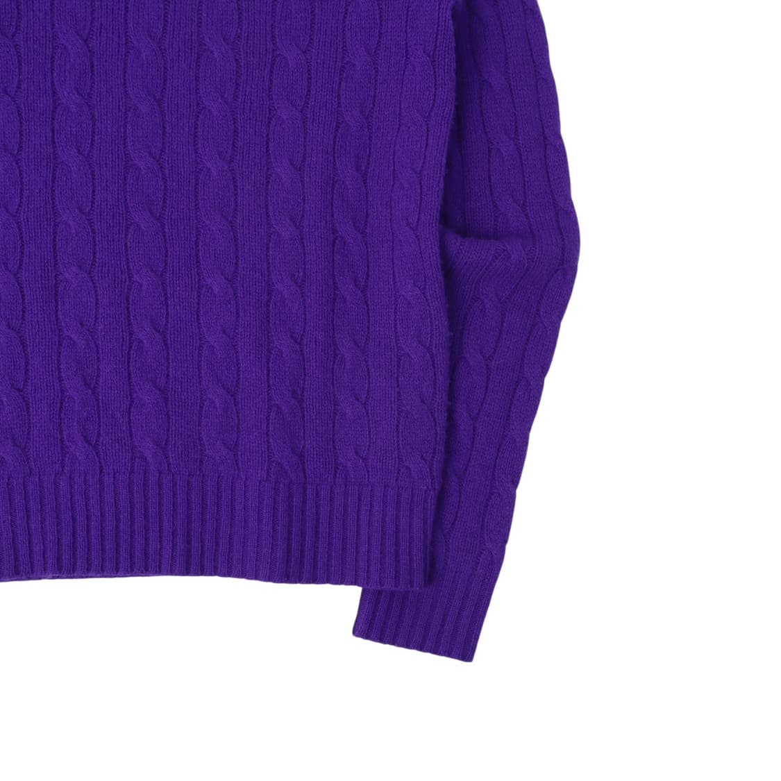 폴로 랄프로렌 퍼플 울 캐시미어 케이블 니트 상품이미지4