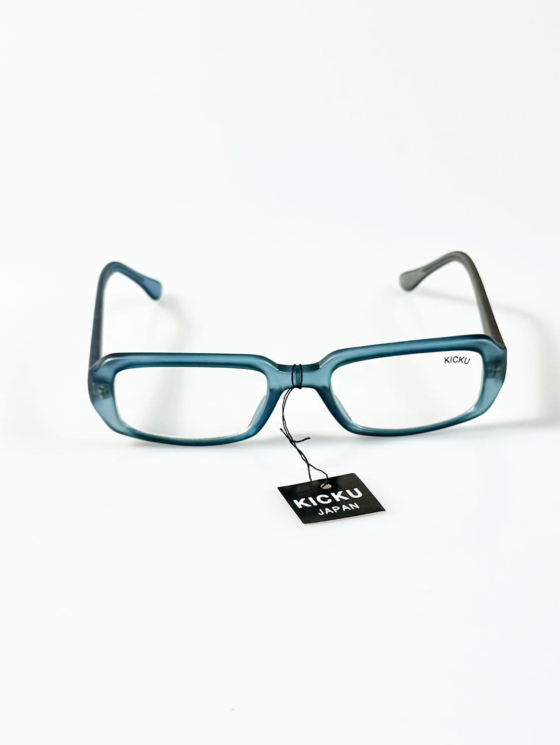 90s KICKU JAPAN 뿔테 블루 스퀘어 빈티지 안경 상품이미지2