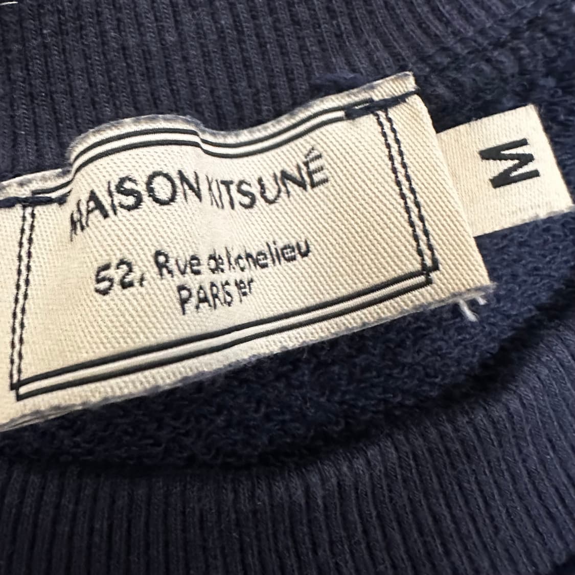 메종키츠네 더블 폭스 패치 네이비 맨투맨 M 상품이미지4