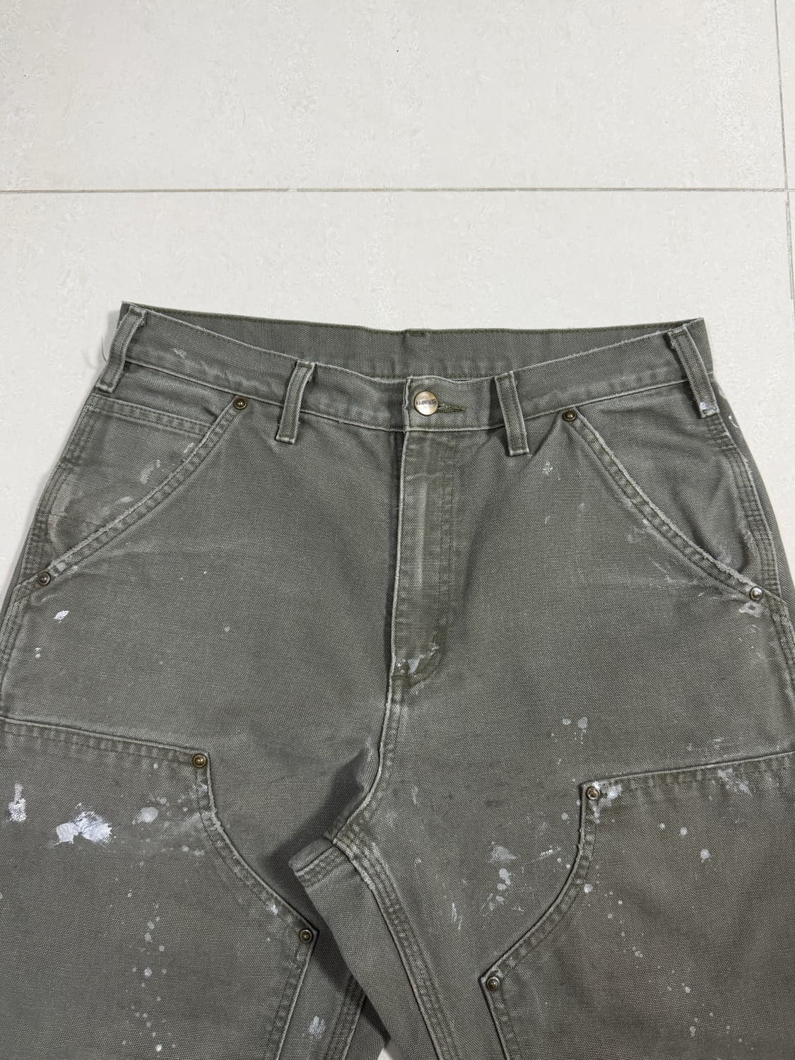 Carhartt  OG 빈티지 칼하트 더블니 팬츠 칼하트 MOS 모스그린 상품이미지7