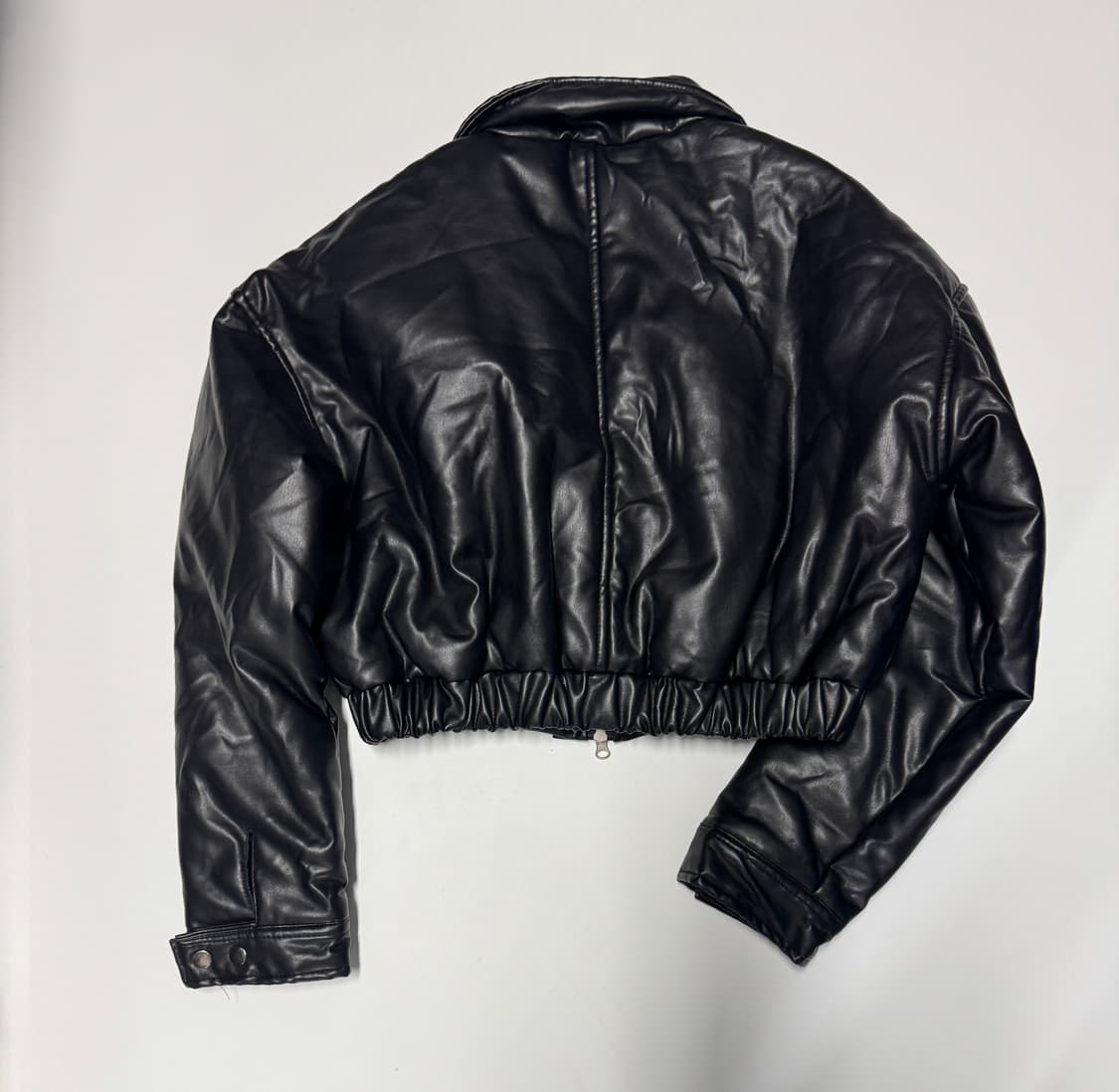 여성 하몽 hamong 빈티지 페이크 레더 크롭 점퍼 F 상품이미지2