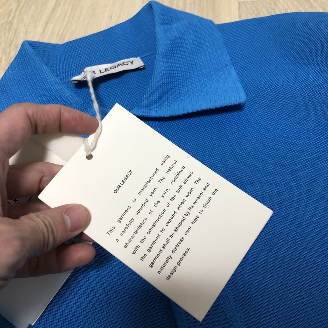 (48) 새상품 아워 레가시 OUR LEGACY 블루 이브닝 폴로 가디건 상품이미지4