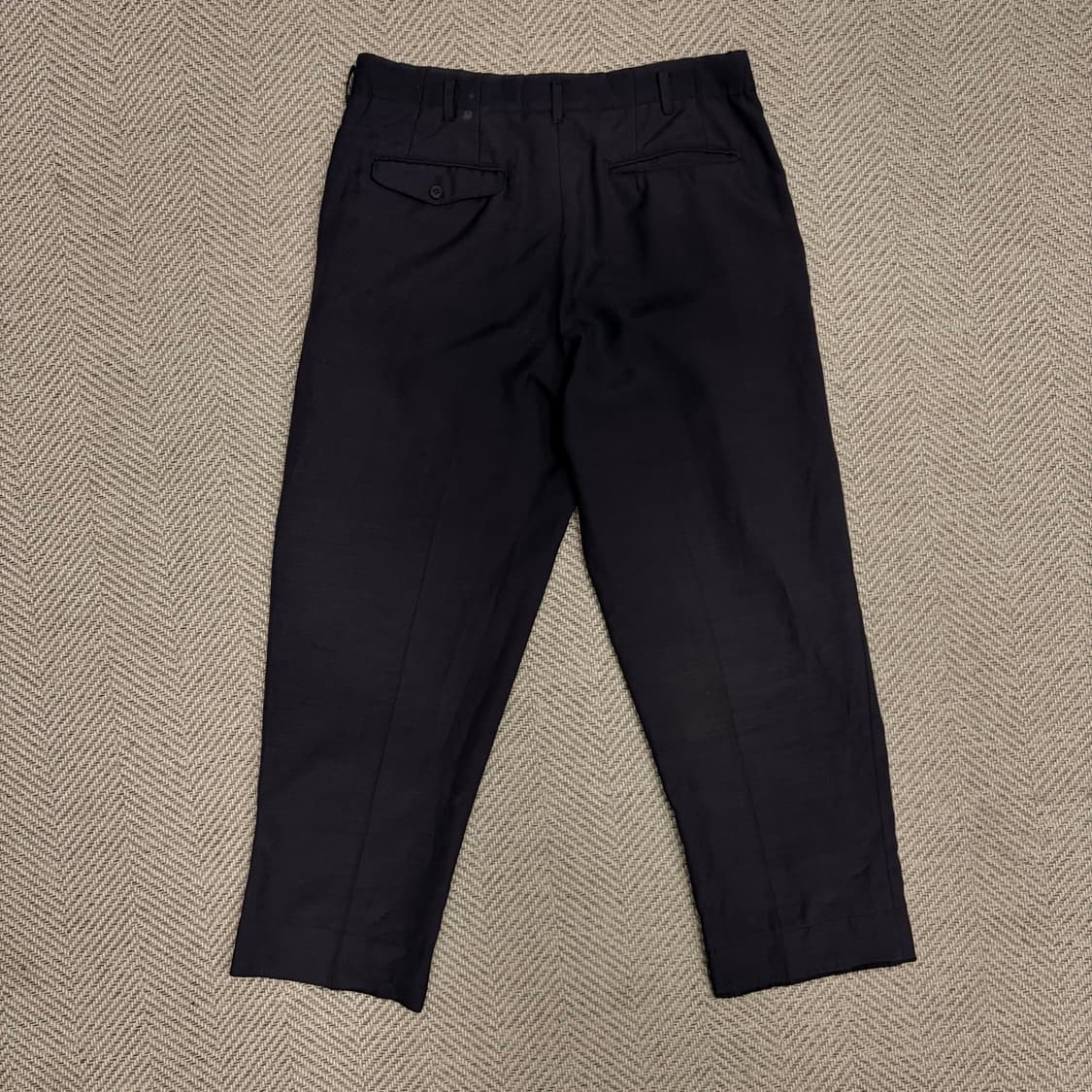 요지 야마모토 네이비 투턱 모직 슬랙스 v1028 상품이미지2