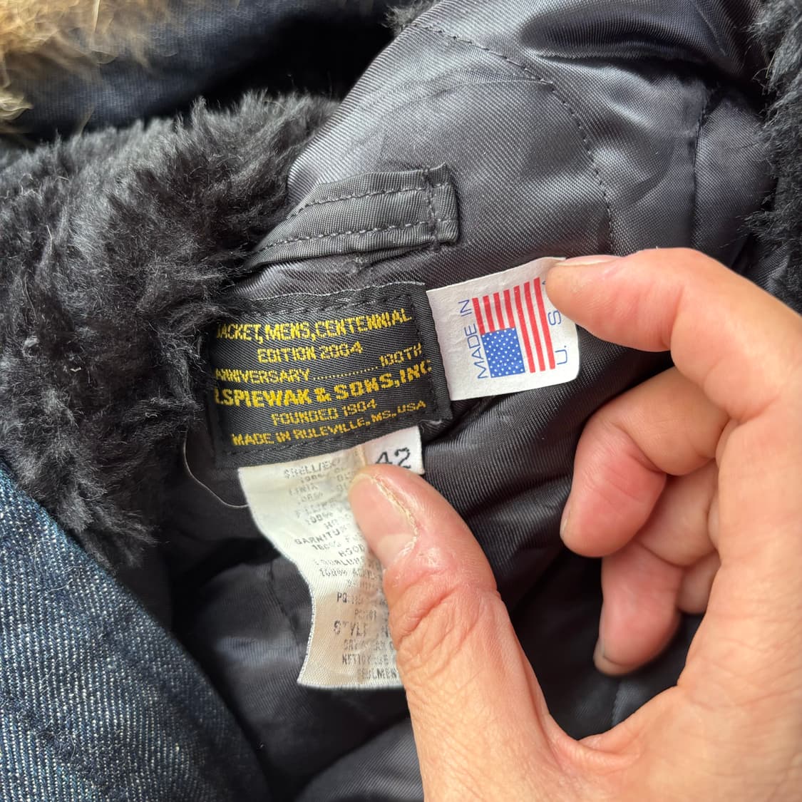 미국 스피왁 데님 n3b 파카 상품이미지7