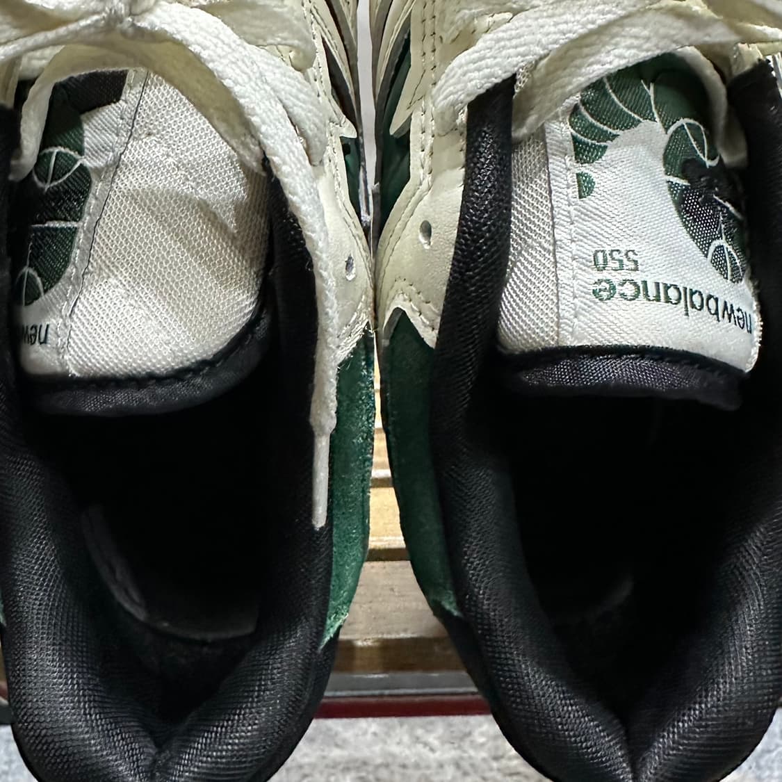 250) 뉴발란스 운동화 남녀공용 신발  550 레더 아이보리 그린 상품이미지8