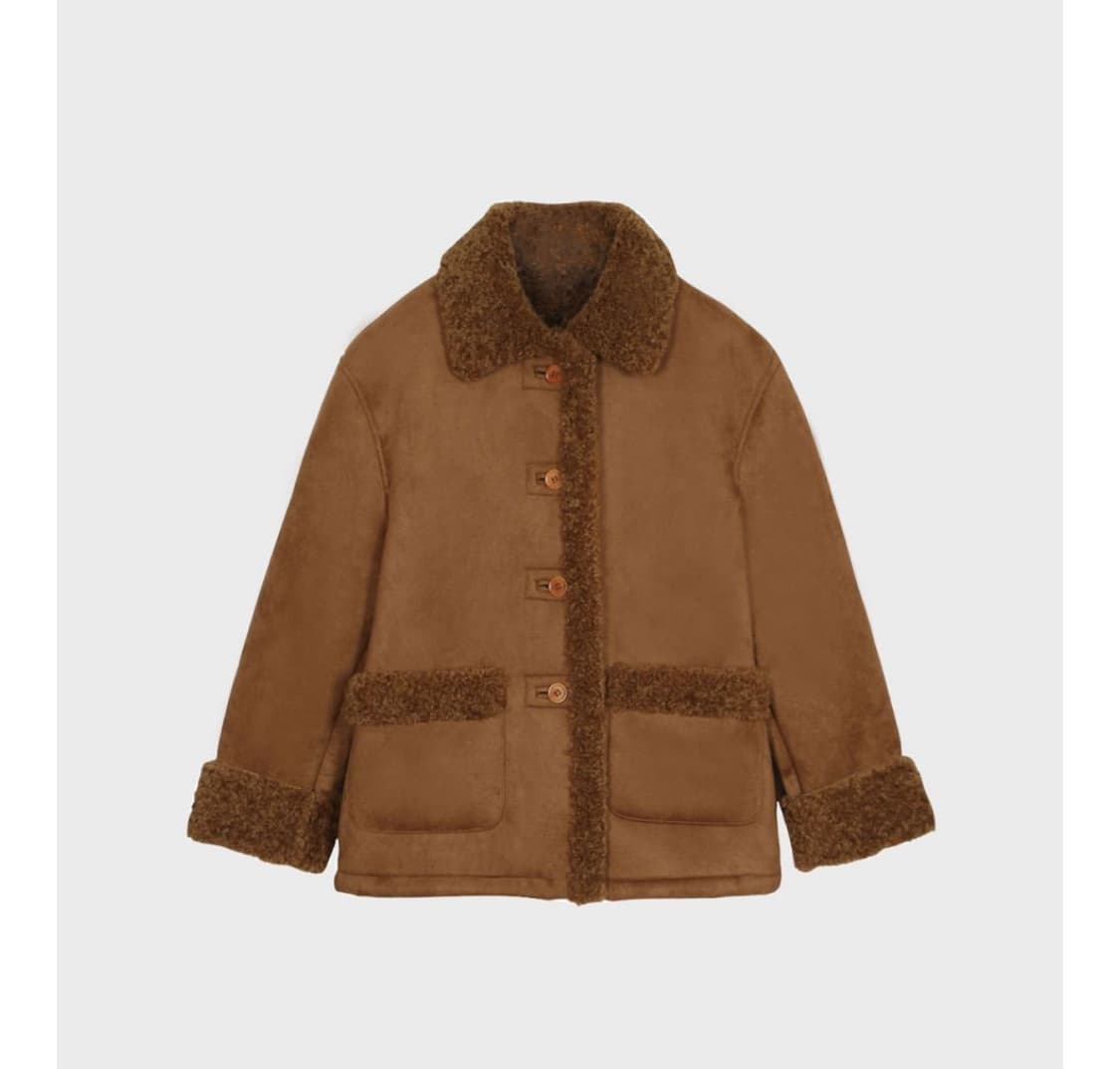 헤이그 베어 시어링 코트(피넛버터) 상품이미지6